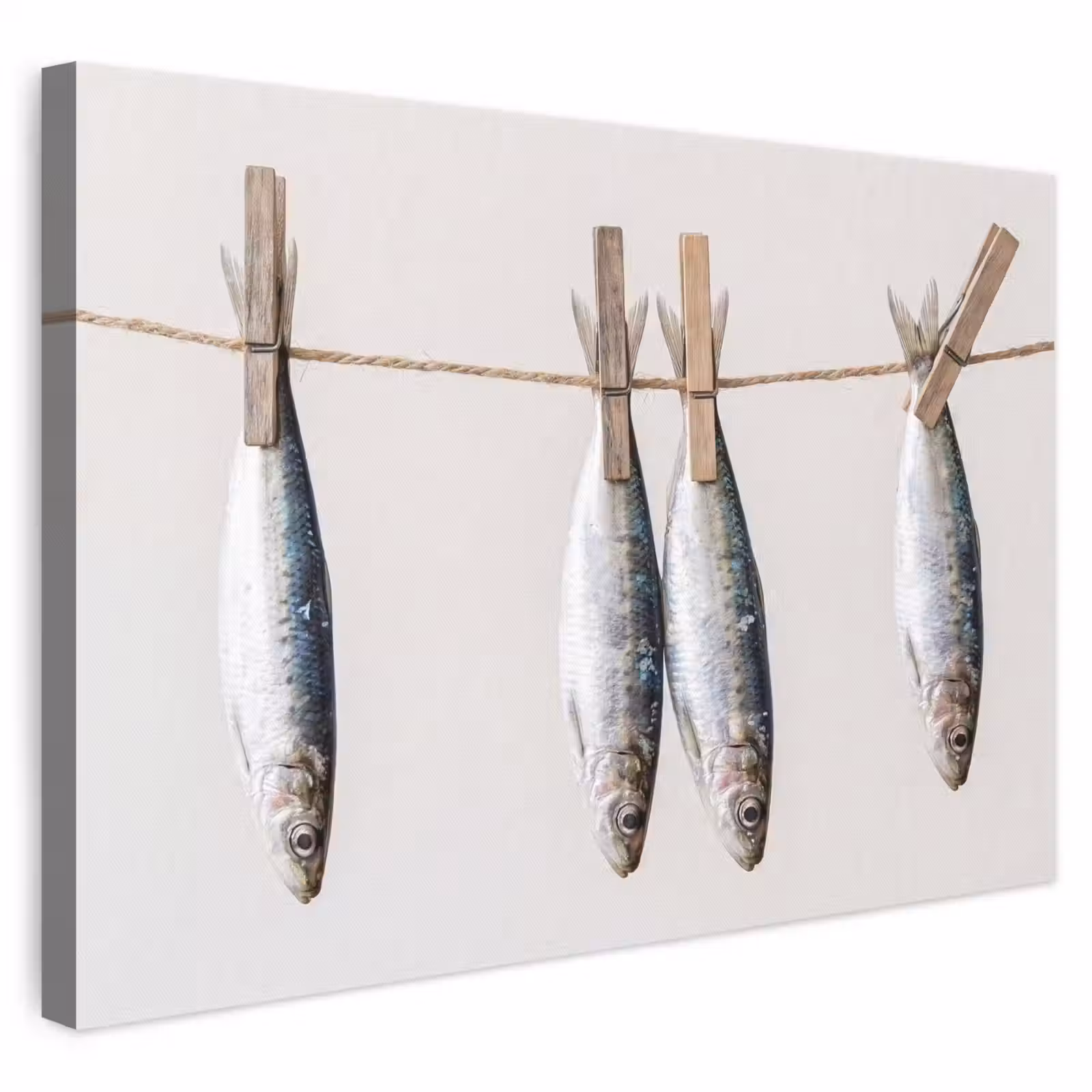 Leinwandbild - Fisch – Hängend – Essen - Vis - Hangend - Eten canvas 2cm klein