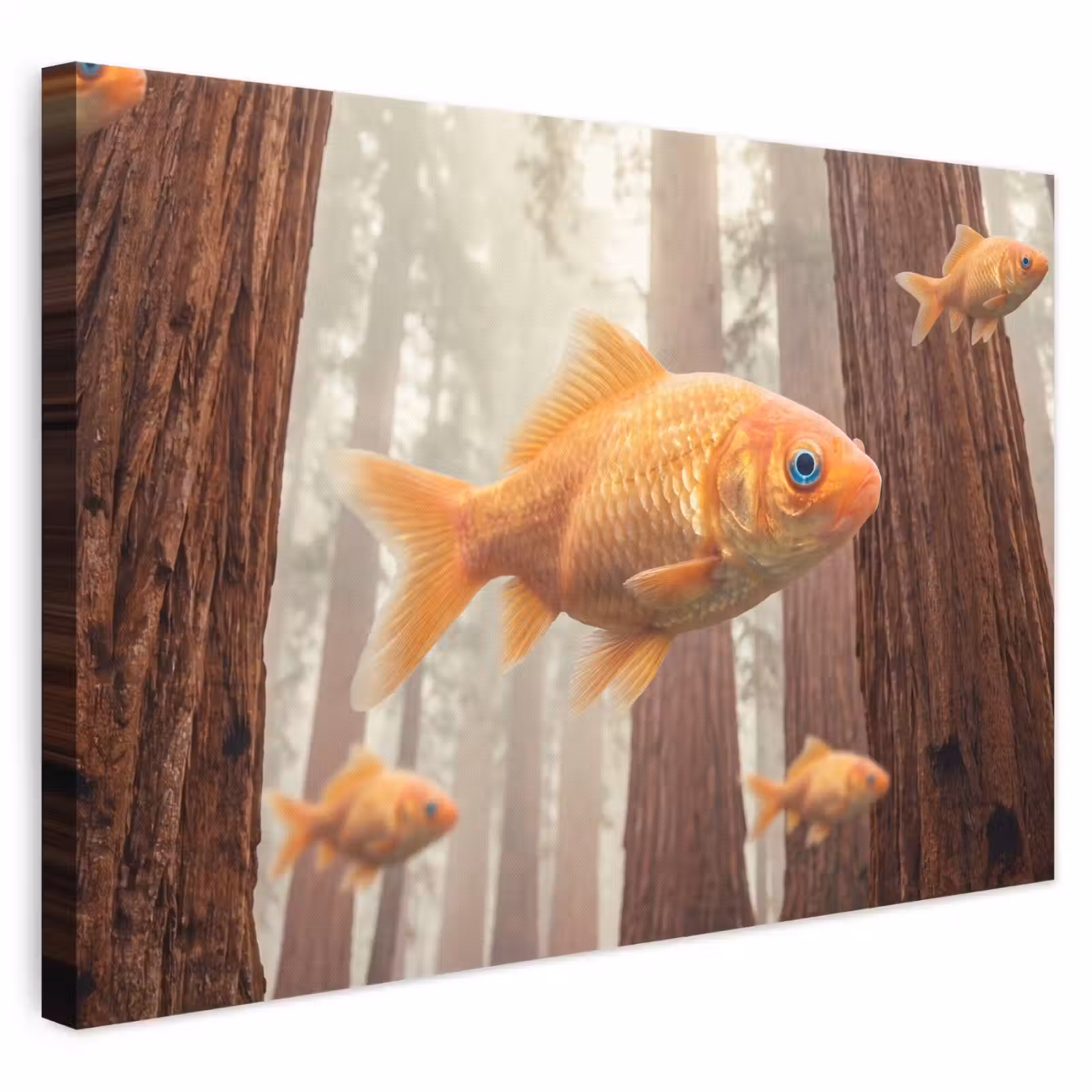 Leinwandbild - Fisch – Wald – Fantasie - Vis - Bos - Fantasie canvas 2cm klein
