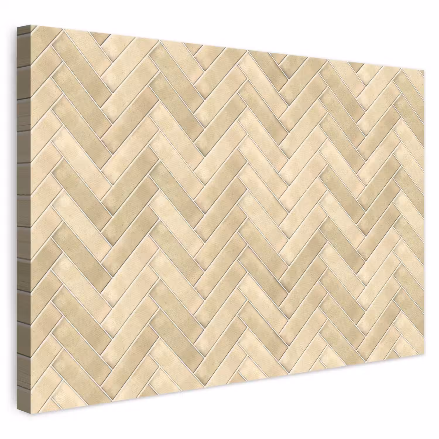 Visgraat - Tegel - Zand canvas 2cm klein 34 -3d
