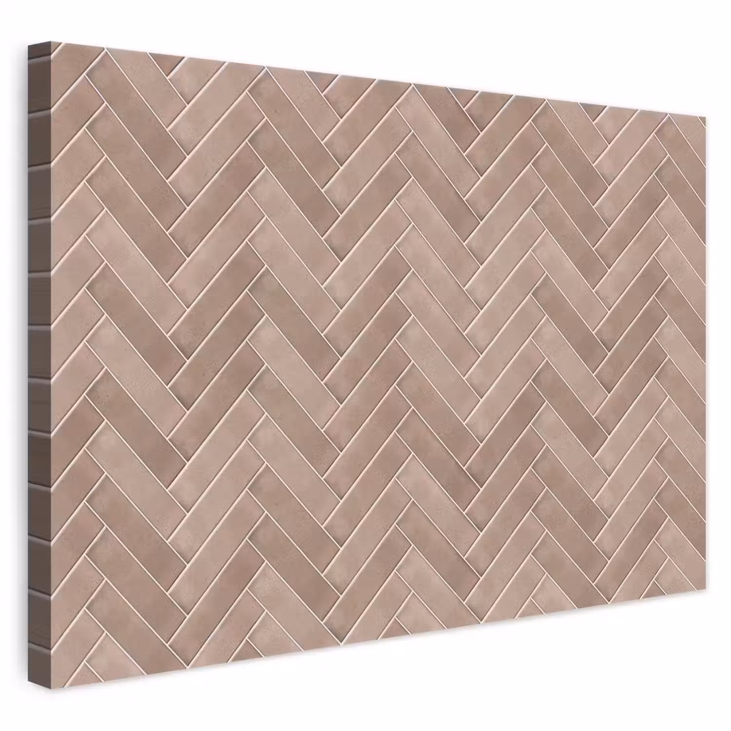Visgraat - Wandtegel - Oudroze - Terracotta canvas 2cm klein 34 -3d