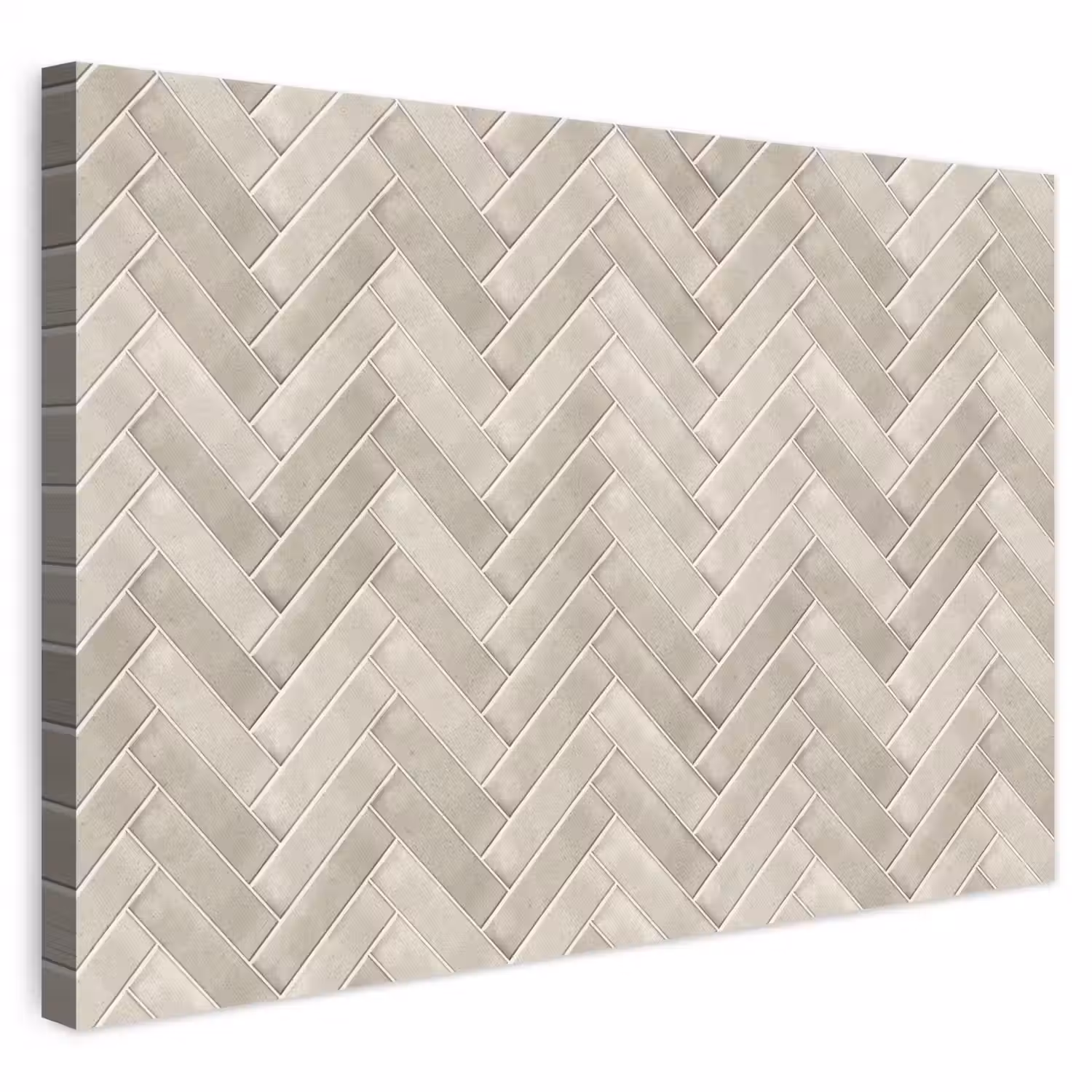 Visgraat - Wandtegel - Beige canvas 2cm klein 34 -3d