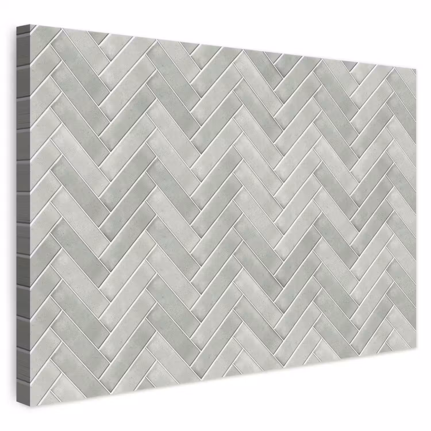Visgraat - Wandtegel - Grijs canvas 2cm klein 34 -3d