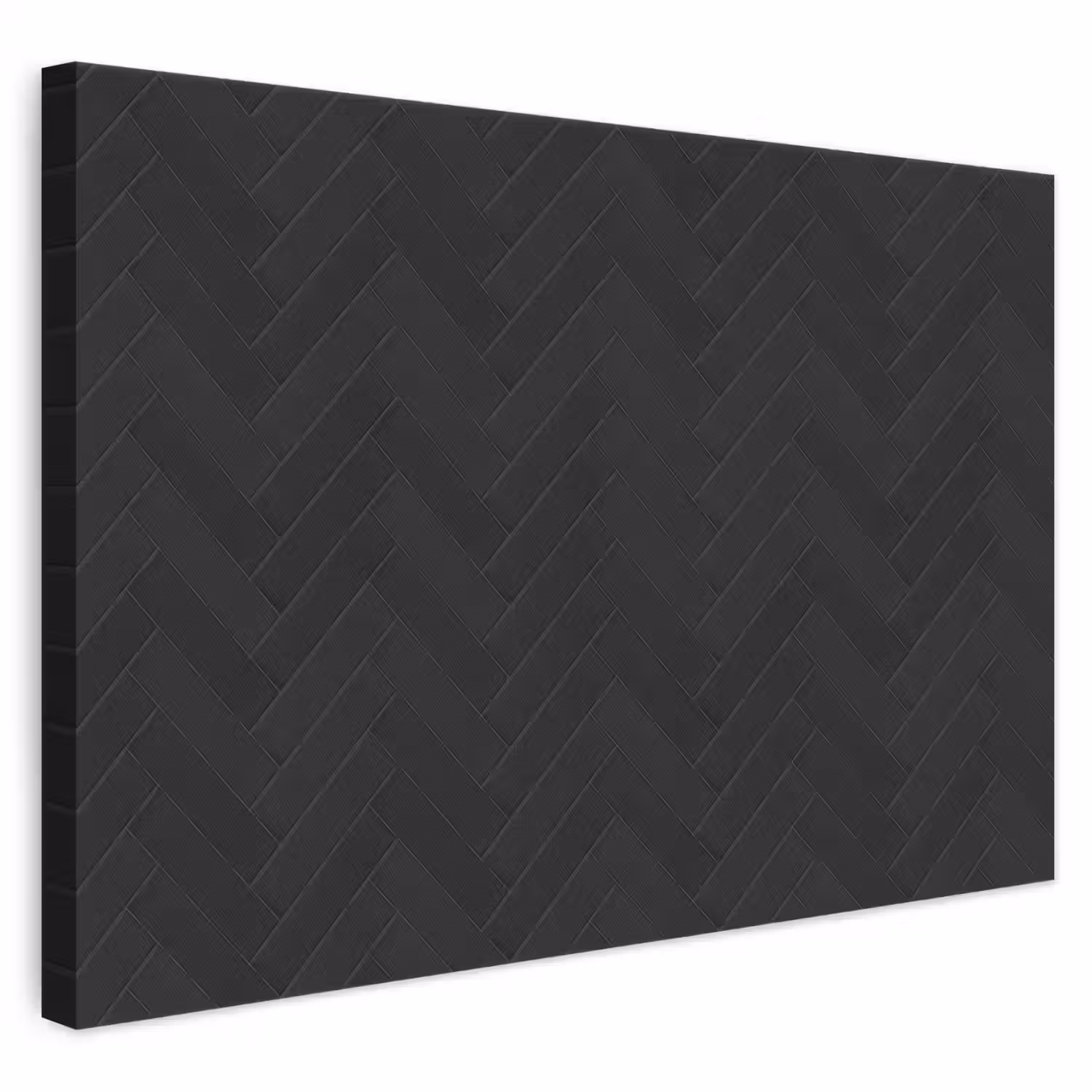 Visgraat - Wandtegel - Mat - Zwart canvas 2cm klein 34 -3d