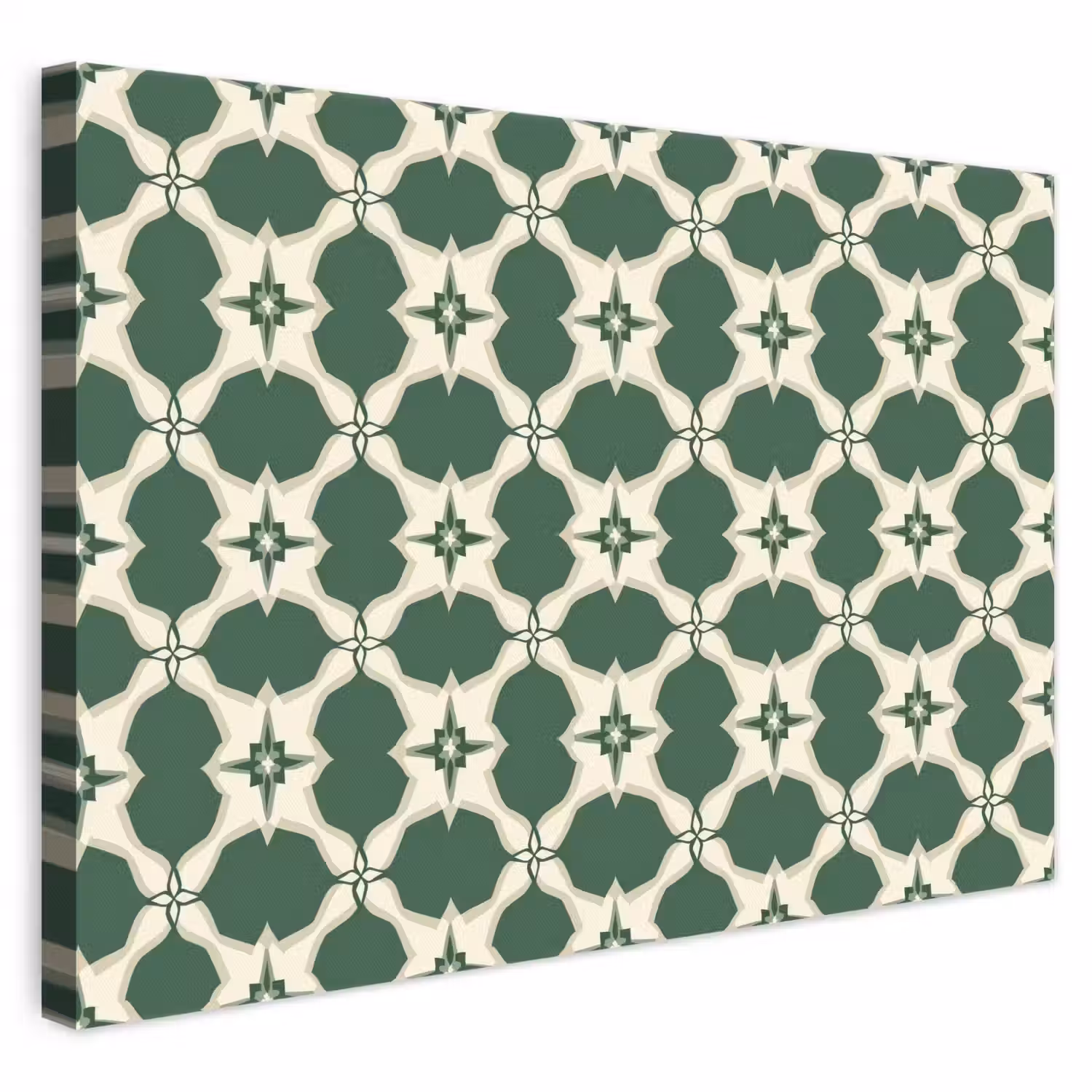 Tegel - Klassiek - Groen canvas 2cm klein 34 -3d