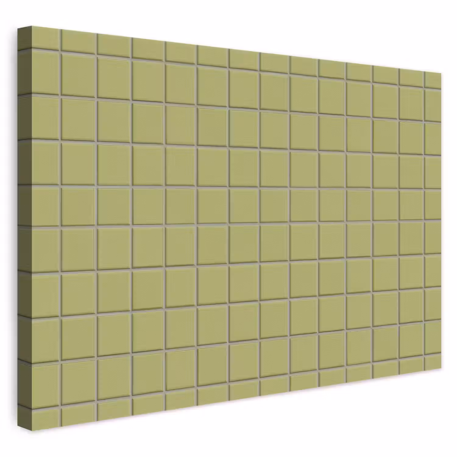 Tegel - Patroon - Olijfgroen canvas 2cm klein 34 -3d
