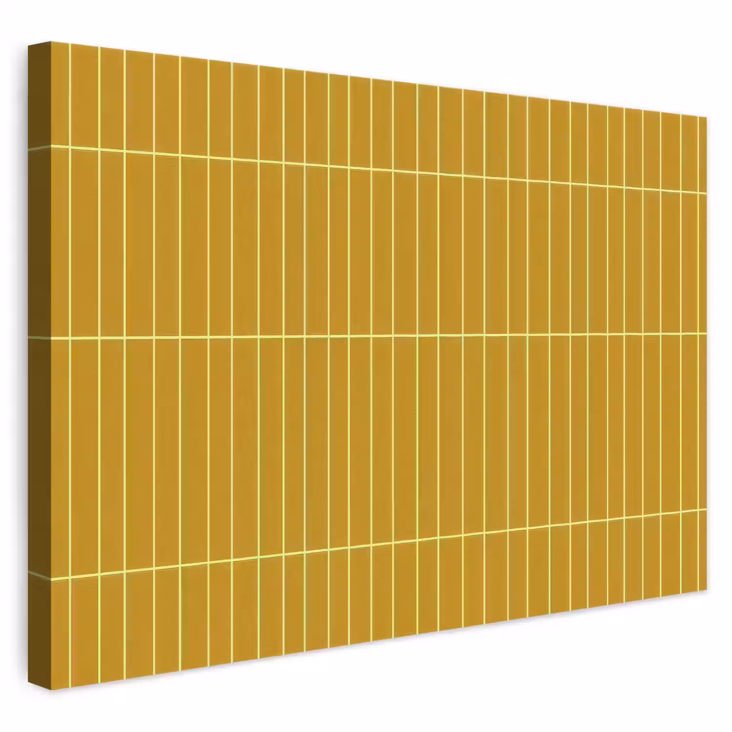 Tegels - Verticaal - Mosterdgeel canvas 2cm klein 34 -3d