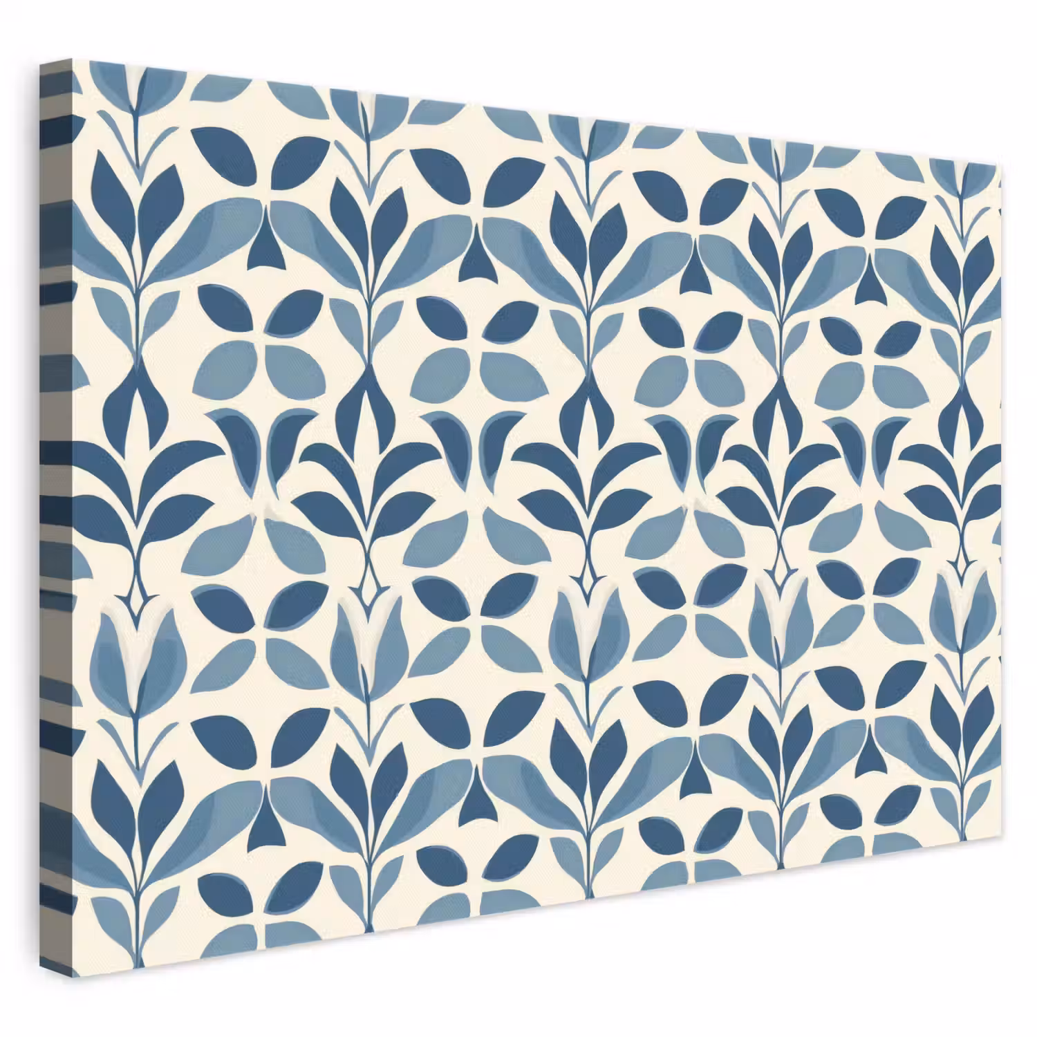 Flora - Modern - Blauw canvas 2cm klein 34 -3d