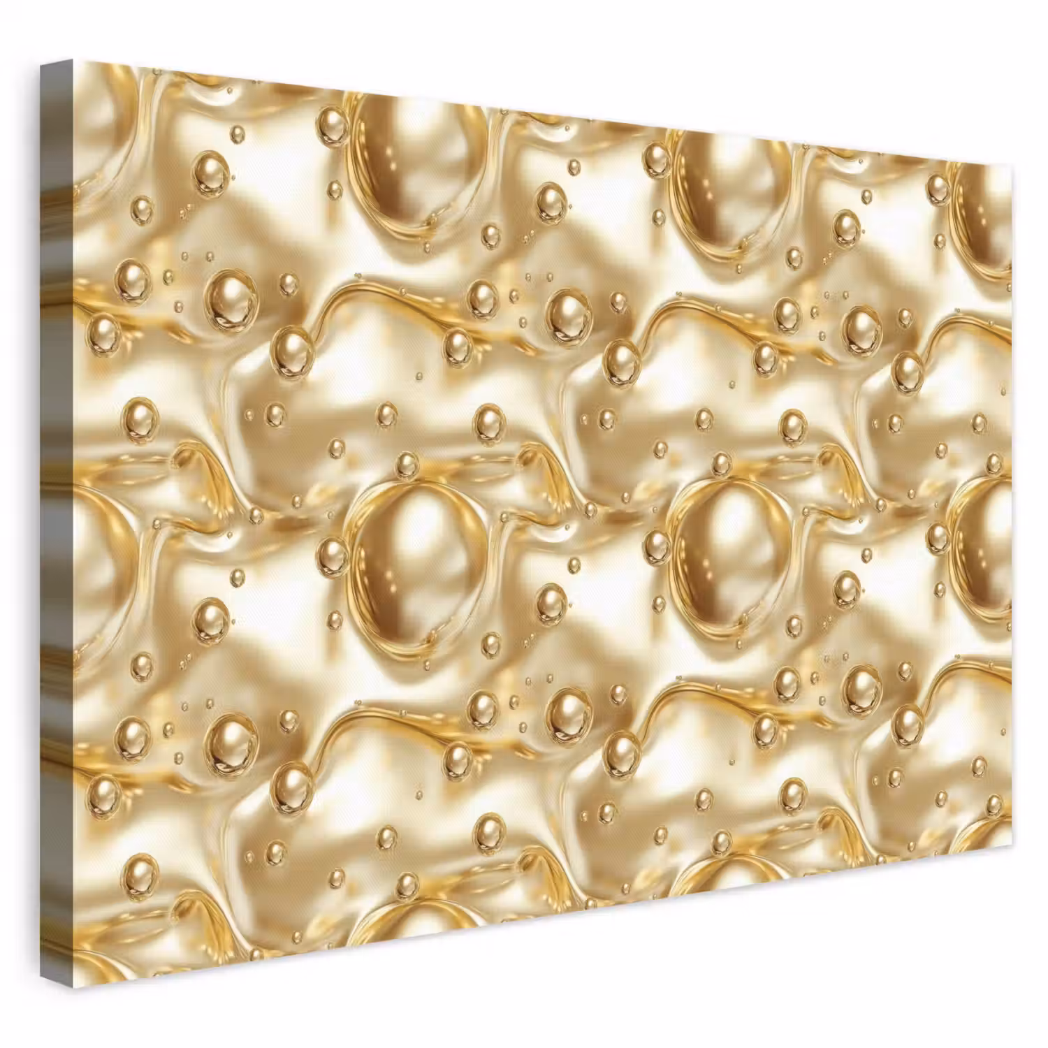 Vloeibaar - Druppels - Goud canvas 2cm klein 34 -3d