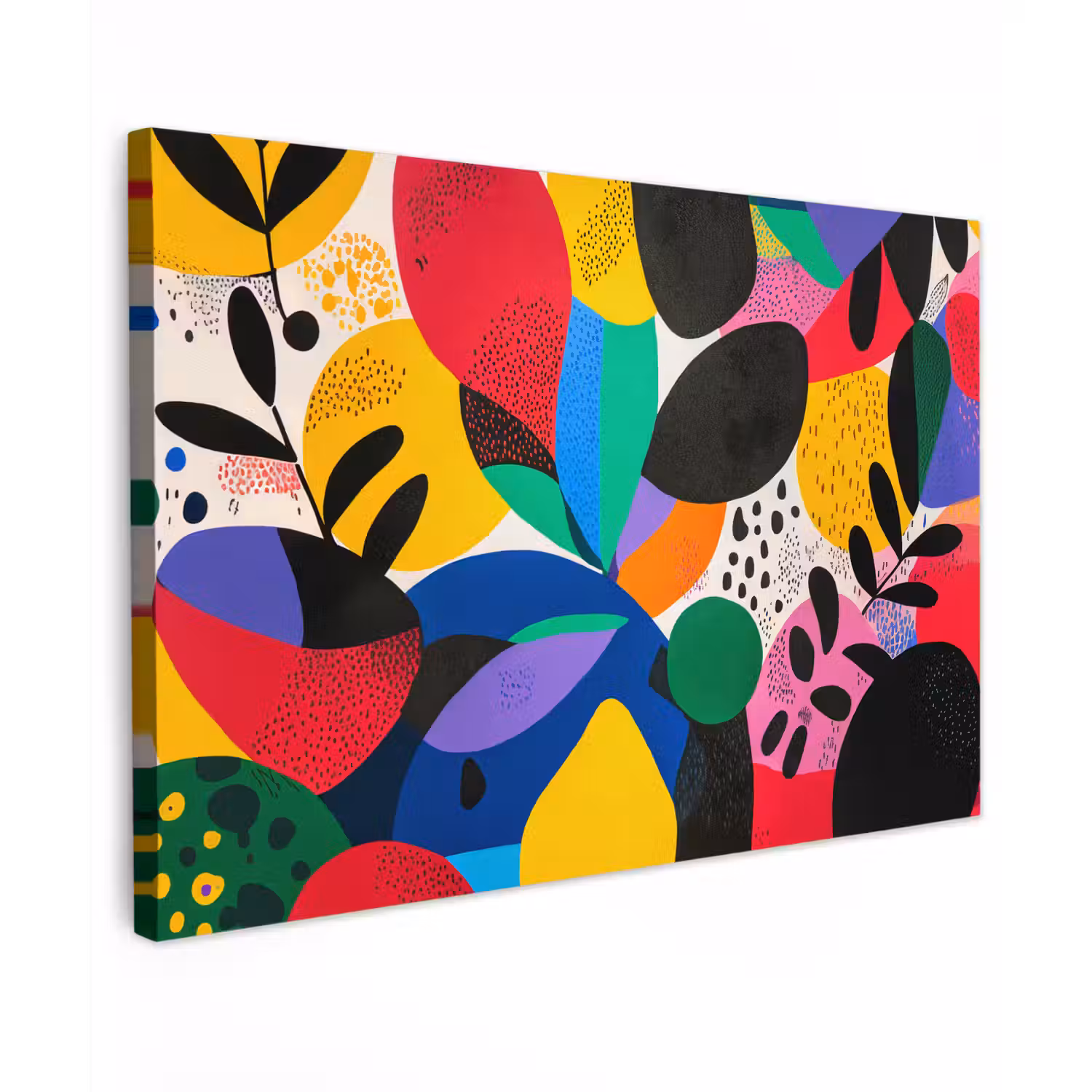 Vormen - Stippen - Kleurrijk canvas 2cm klein -z3d