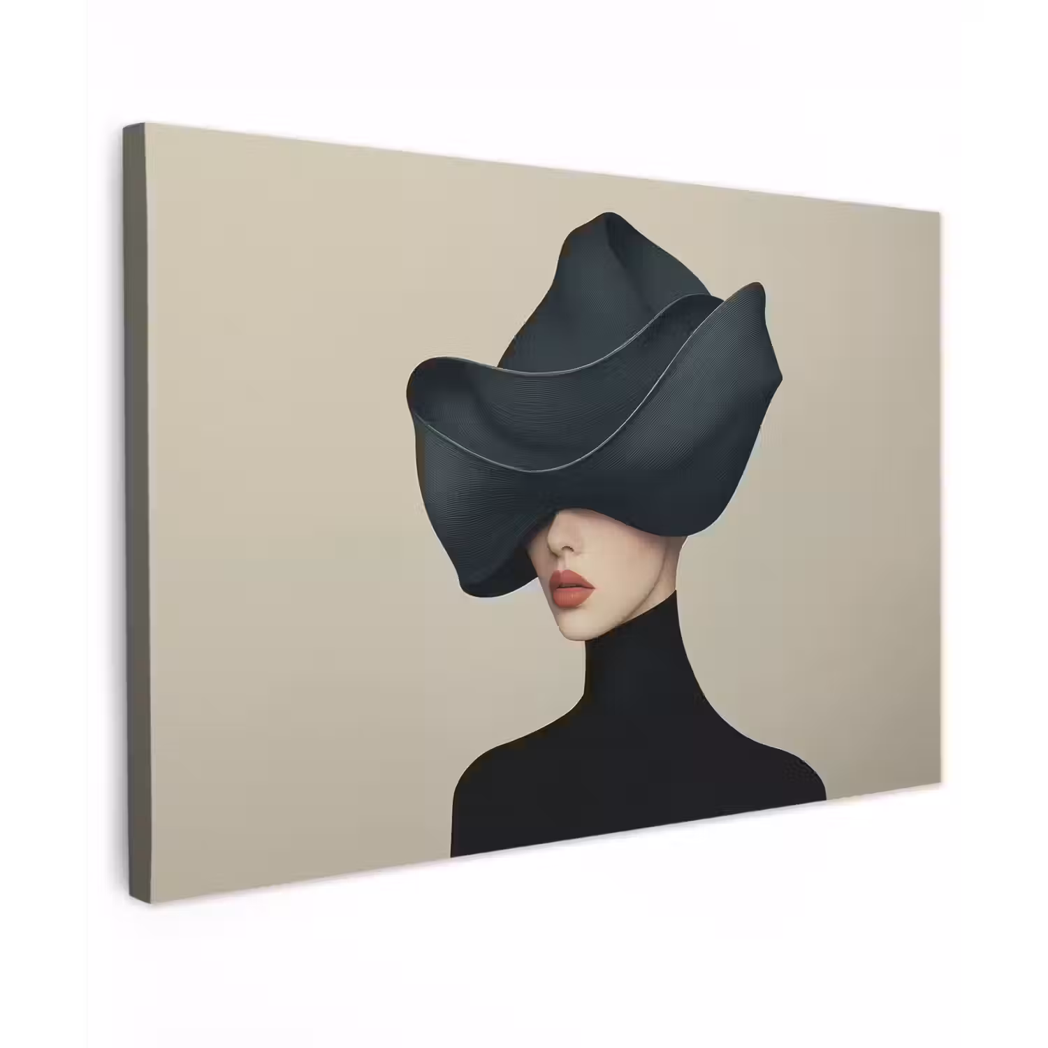 Vrouw - Groen - Hoed canvas 2cm klein -z3d