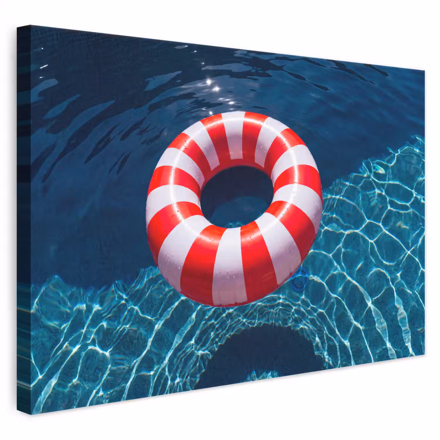 Recreatie - Water - Zomer - Rood - Wit canvas 2cm klein -3d