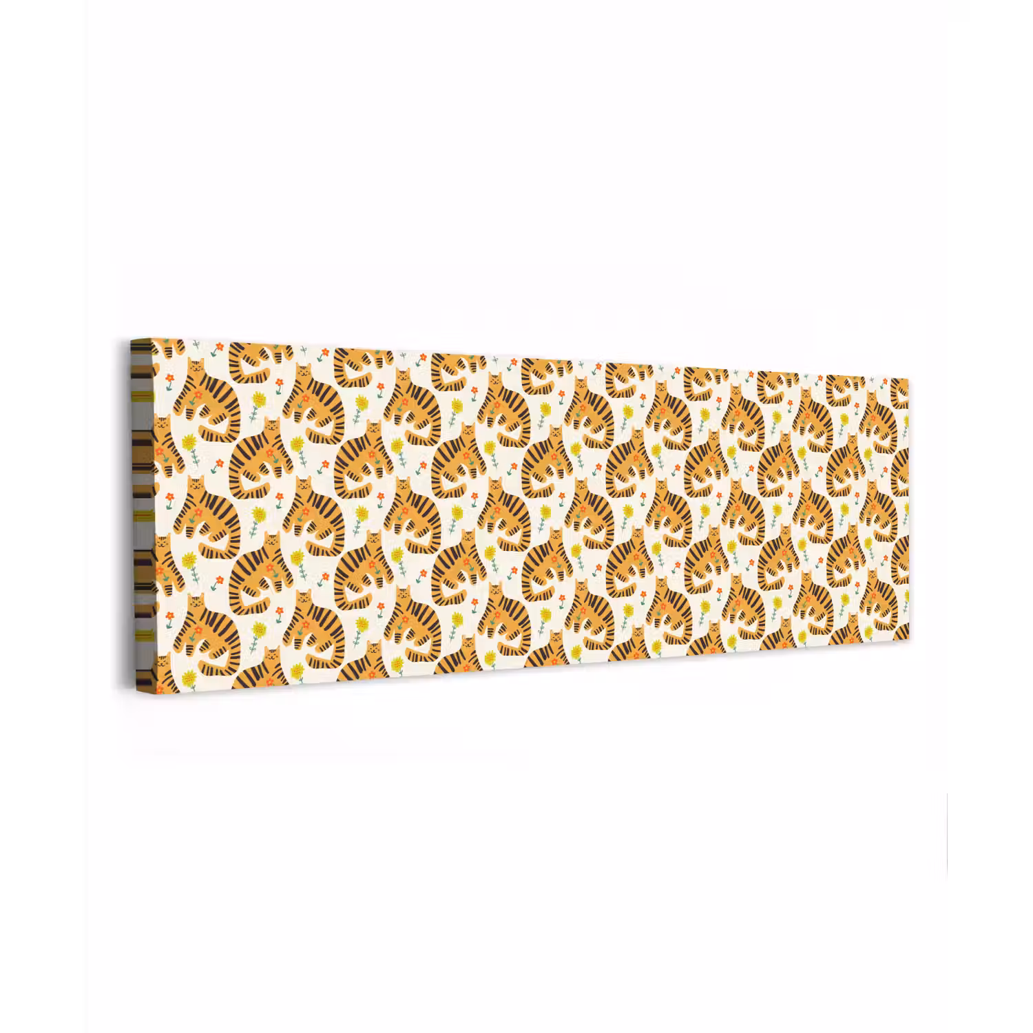 Vrolijk - Tijgerkatten - Bloemen canvas 2cm klein 828 -z3d