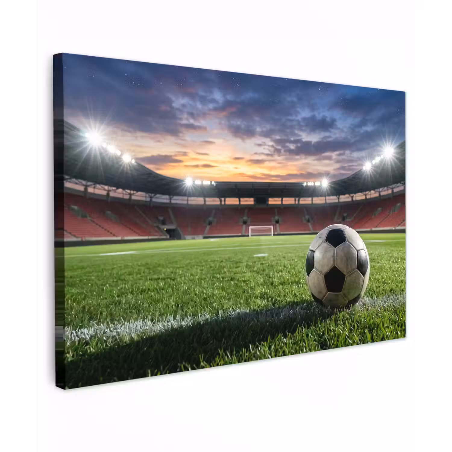 Voetbal - Stadion - Sport - Groen canvas 2cm klein -z3d