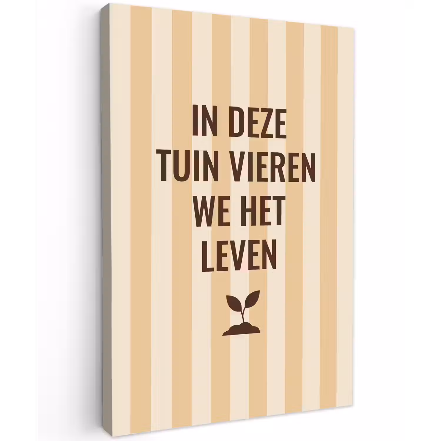 Tuin - Quote - Strepen - Zomer canvas 2cm klein -z3d