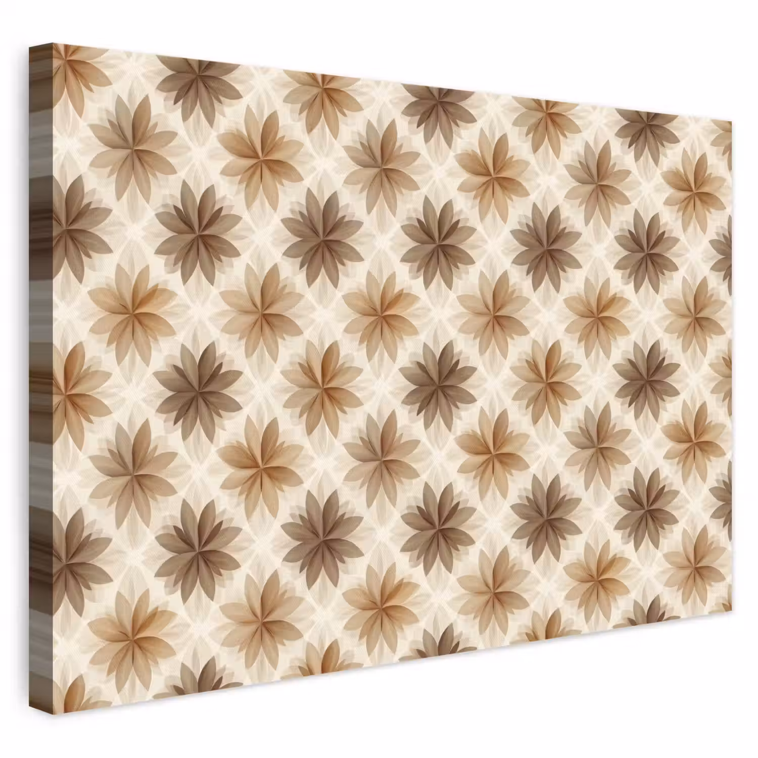 Geografisch - Patroon - Bruin canvas 2cm klein 34 -3d