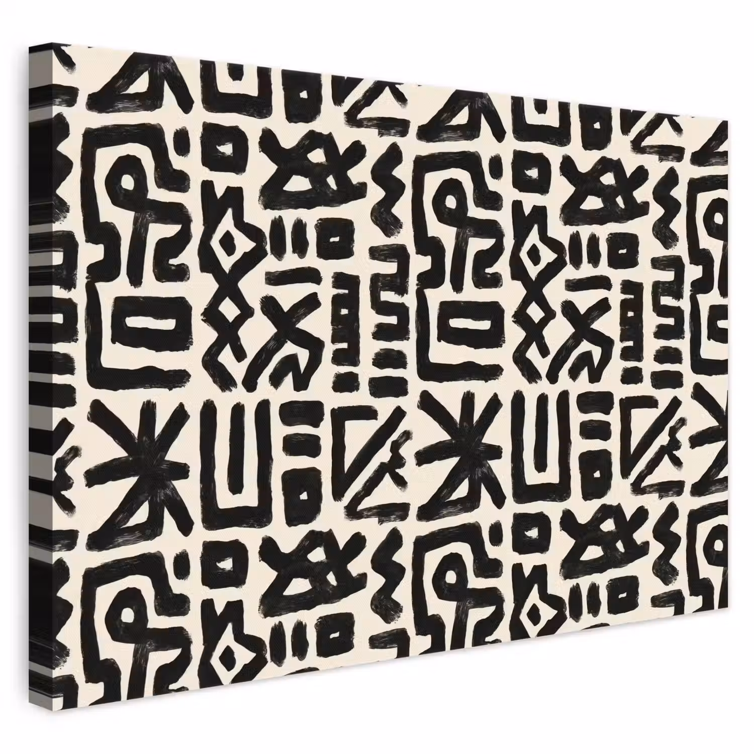 Geometrisch - Figuren - Zwart canvas 2cm klein 34 -3d