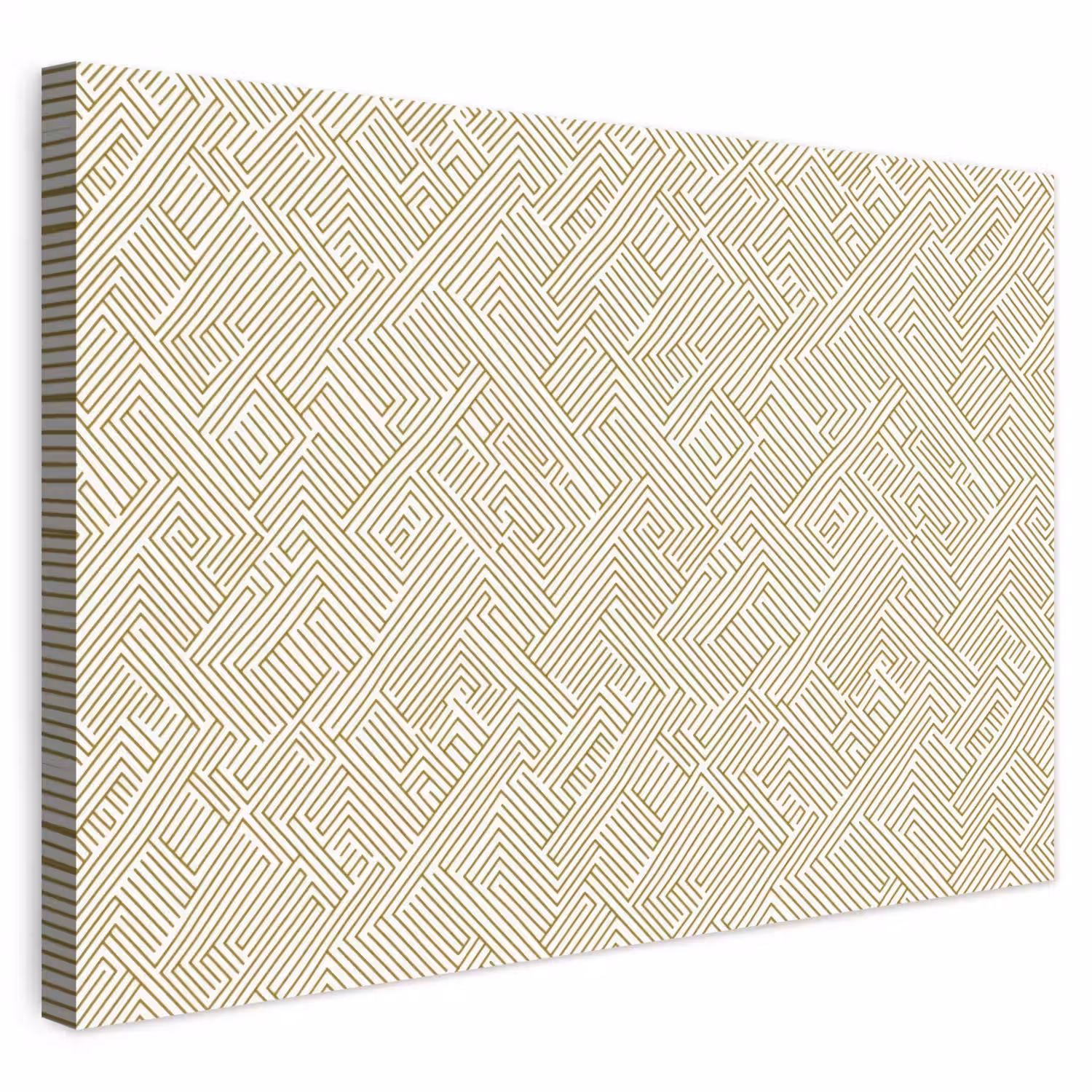 Geometrisch - Lijnen - Groen canvas 2cm klein 34 -3d