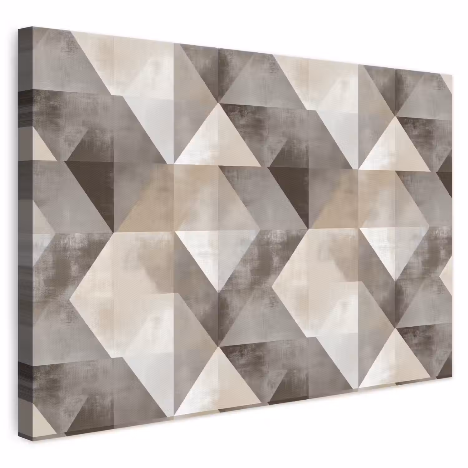 Geometrisch - Motief - Aardetinten canvas 2cm klein 34 -3d