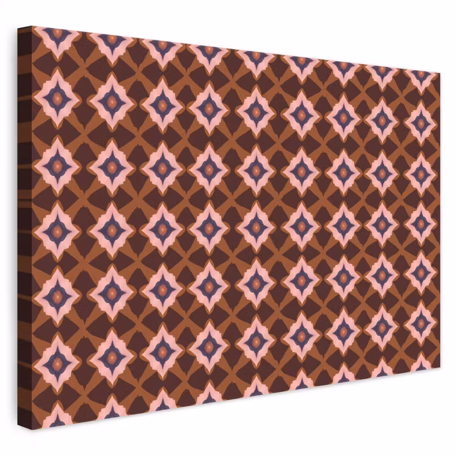 Geometrisch - Sierlijk - Bruin canvas 2cm klein 34 -3d