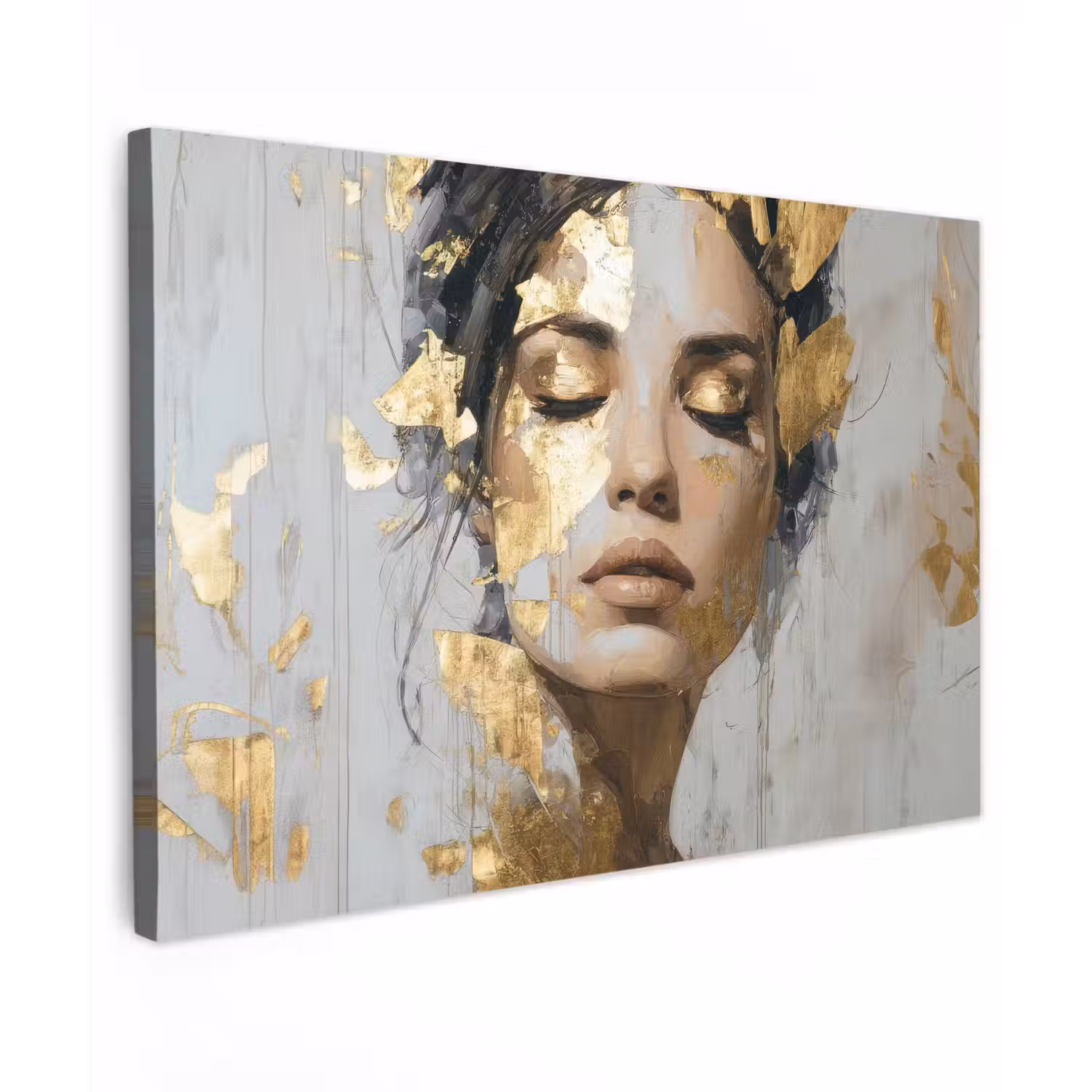 Sierlijk - Vrouw - Goud - Ogen canvas 2cm klein -z3d