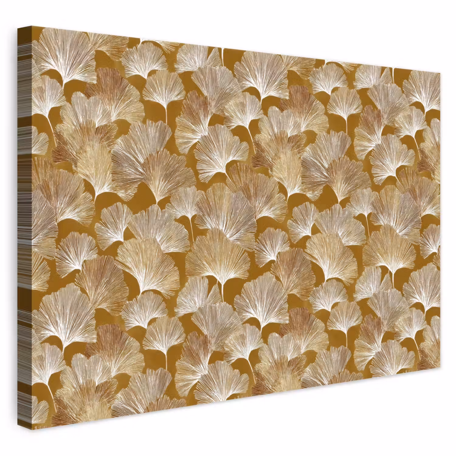 Ginkgo - Bladeren - Goud canvas 2cm klein 34 -3d