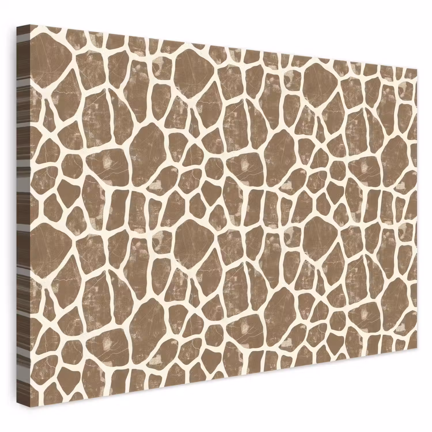 Giraf - Klassiek - Bruin canvas 2cm klein 34 -3d