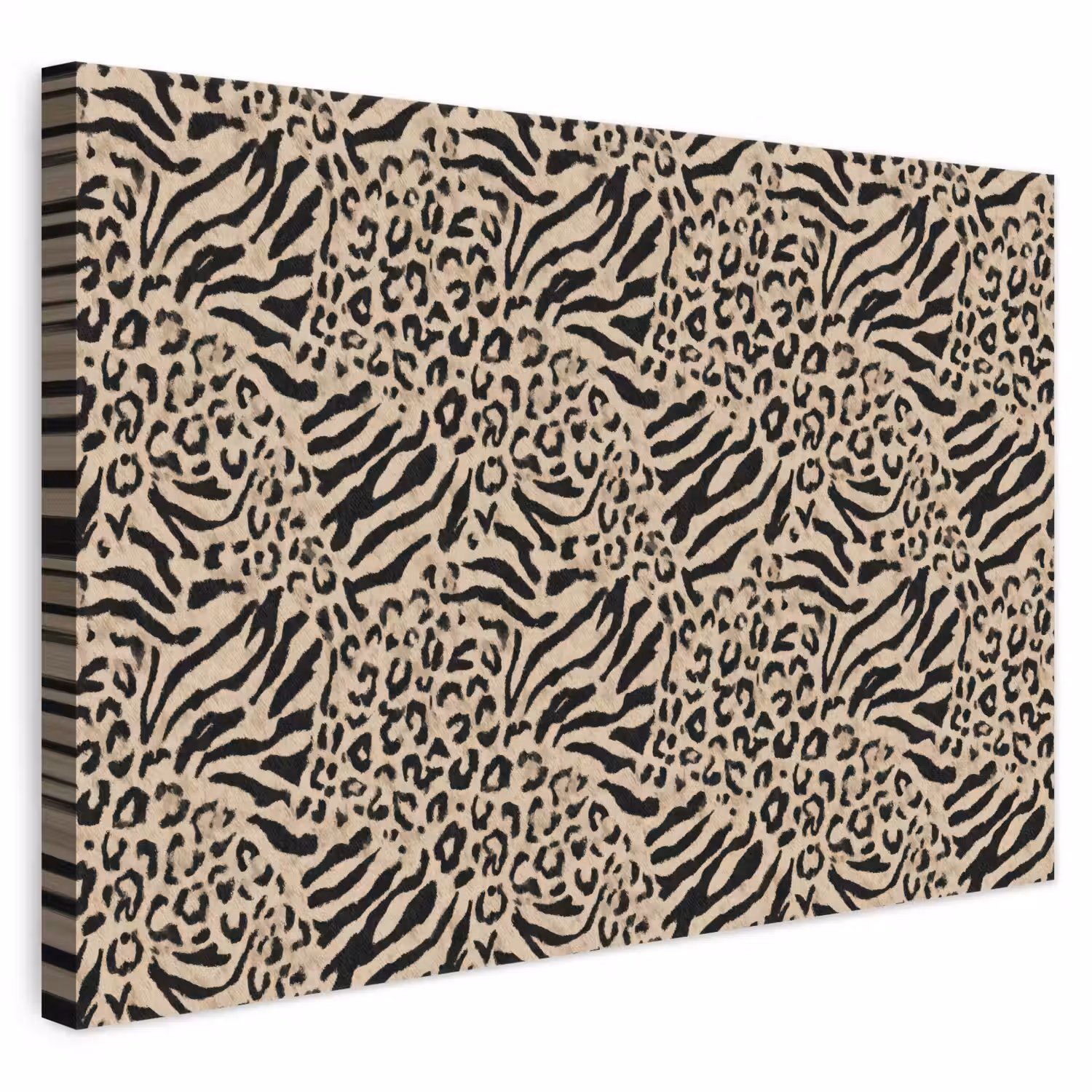 Giraf - Zebra - Motief - Bruin canvas 2cm klein 34 -3d