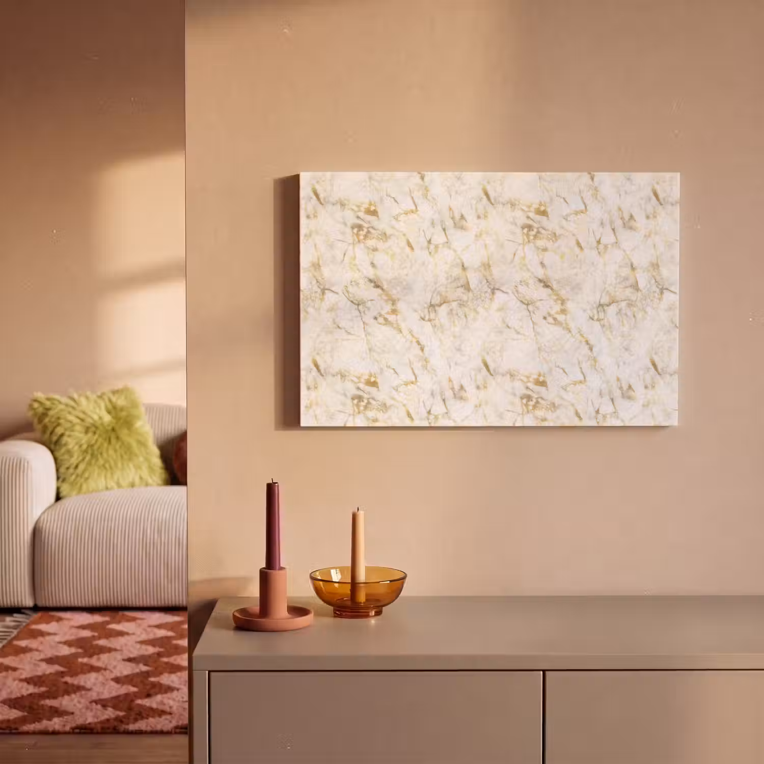 Goud - Licht - Nerf - Marmer canvas 2cm klein 34 -sfeer1