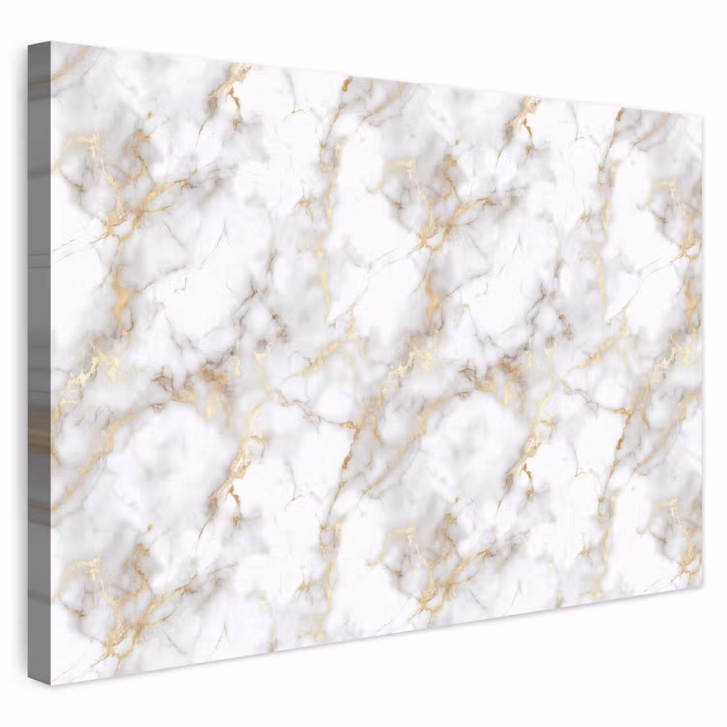 Gouden aders - Marmer - Wit canvas 2cm klein 34 -3d