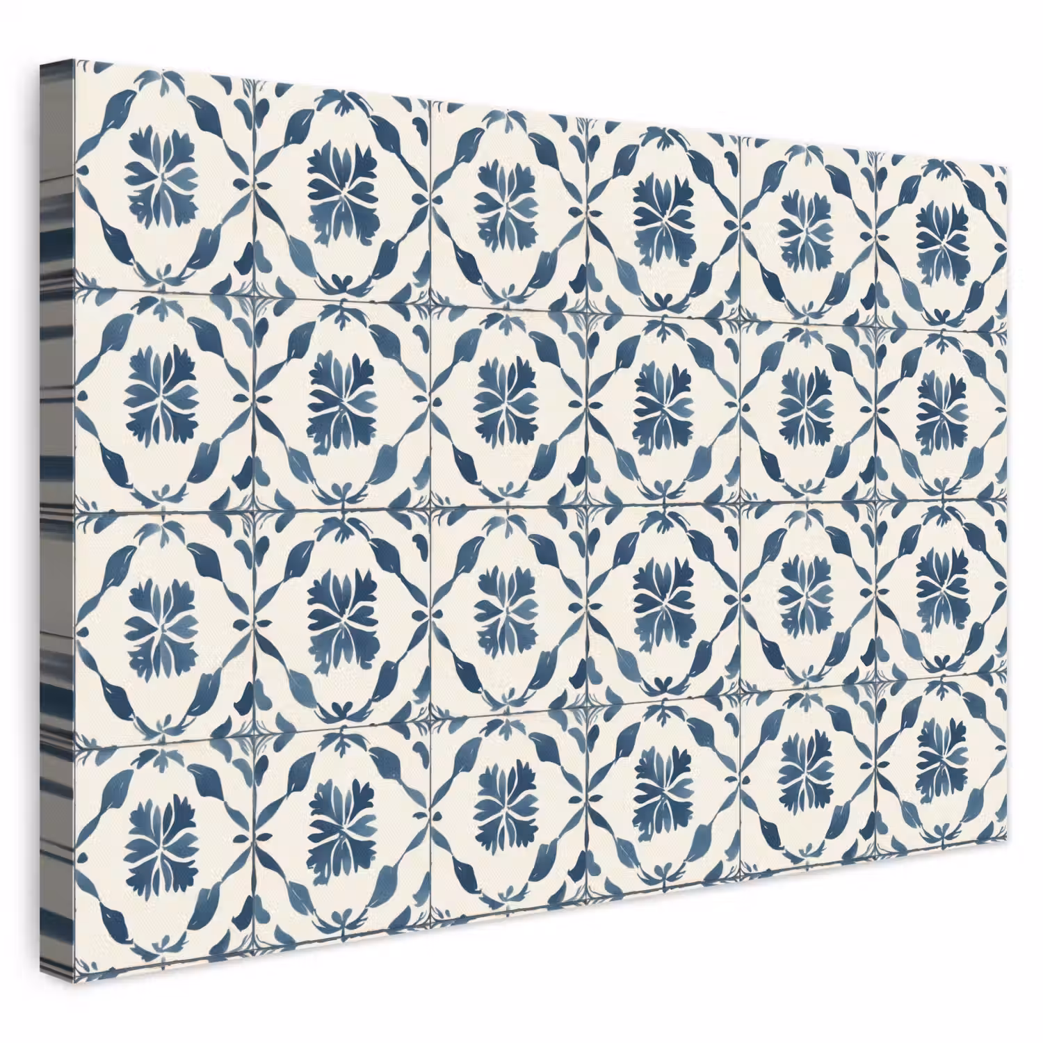 Grafisch - Tegel - Blauw canvas 2cm klein 34 -3d