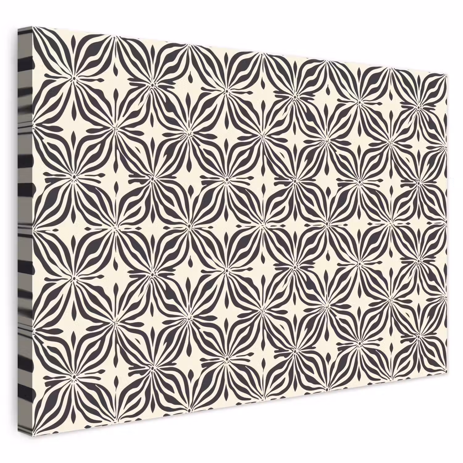 Grafisch - Patroon - Zwart canvas 2cm klein 34 -3d