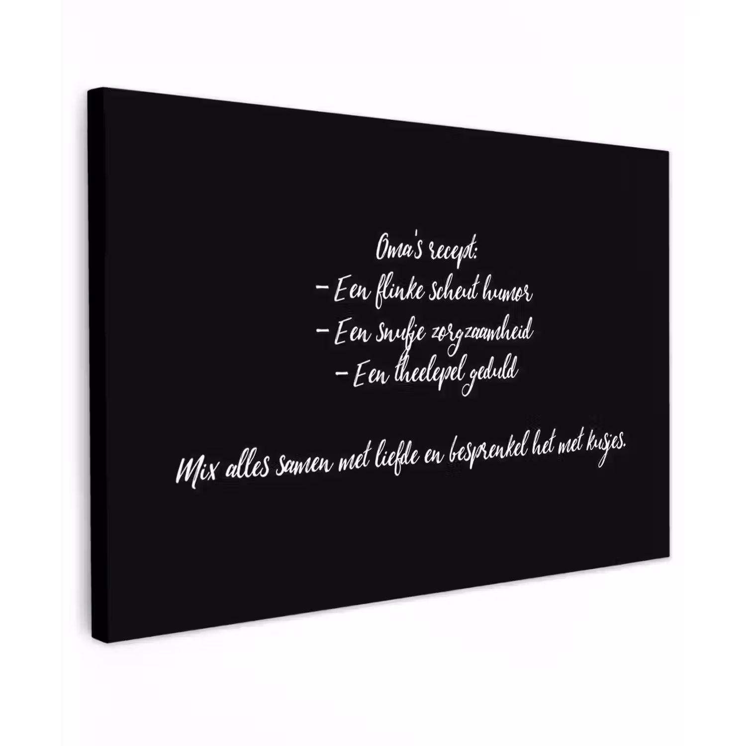 Oma's recept - Koken - Quotes - Spreuken - Oma canvas 2cm klein -z3d