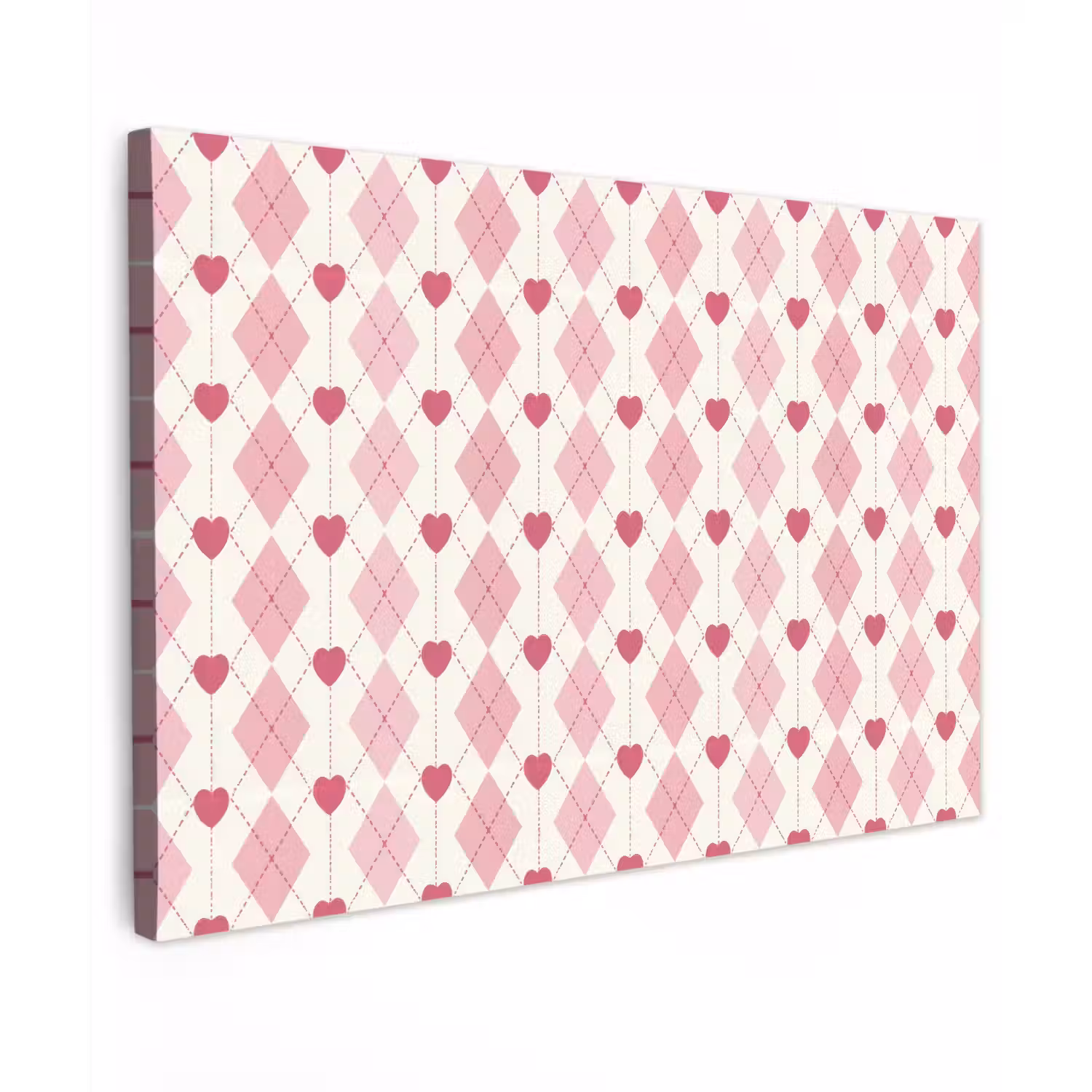 Ruiten - Klassiek - Roze - Wit canvas 2cm klein 34 -z3d