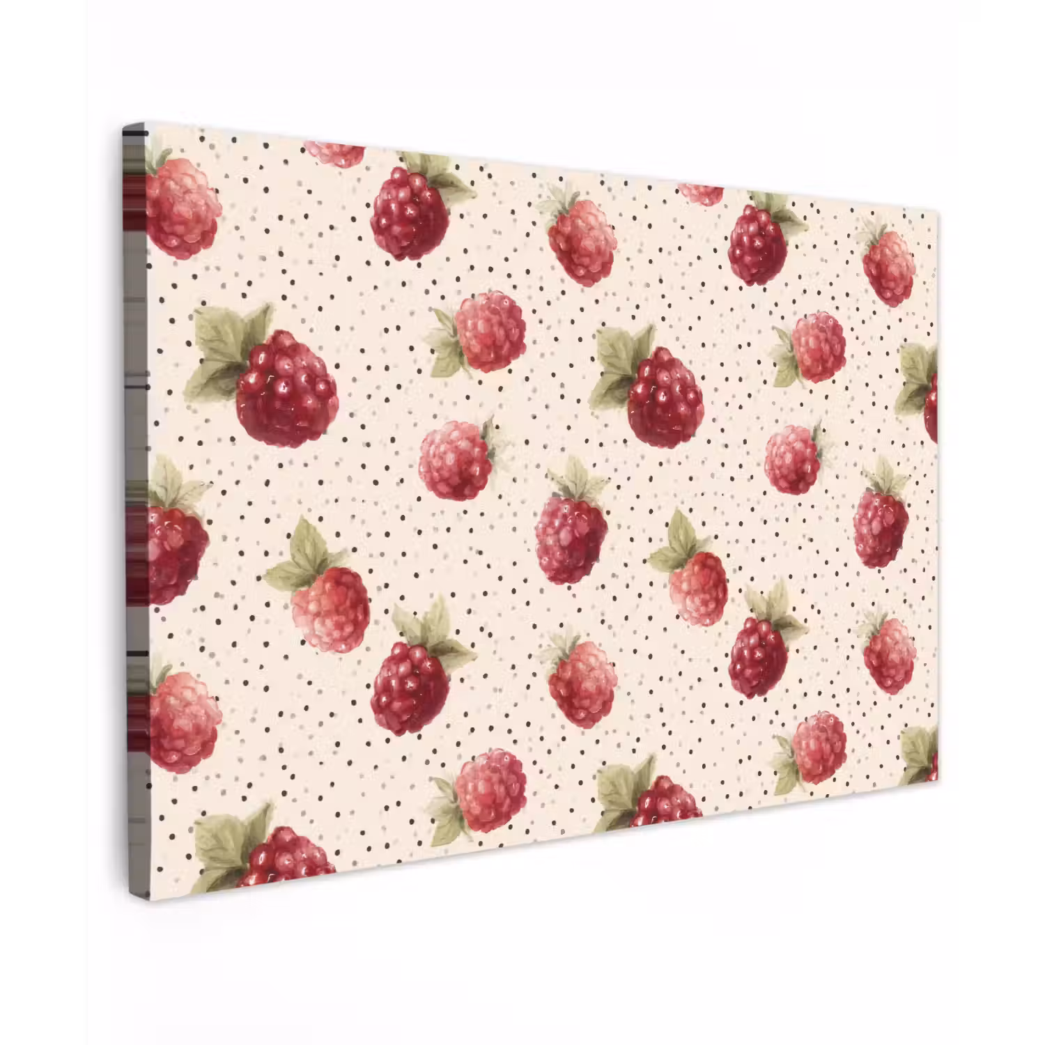 Framboos - Stippen - Rood canvas 2cm klein 34 -z3d