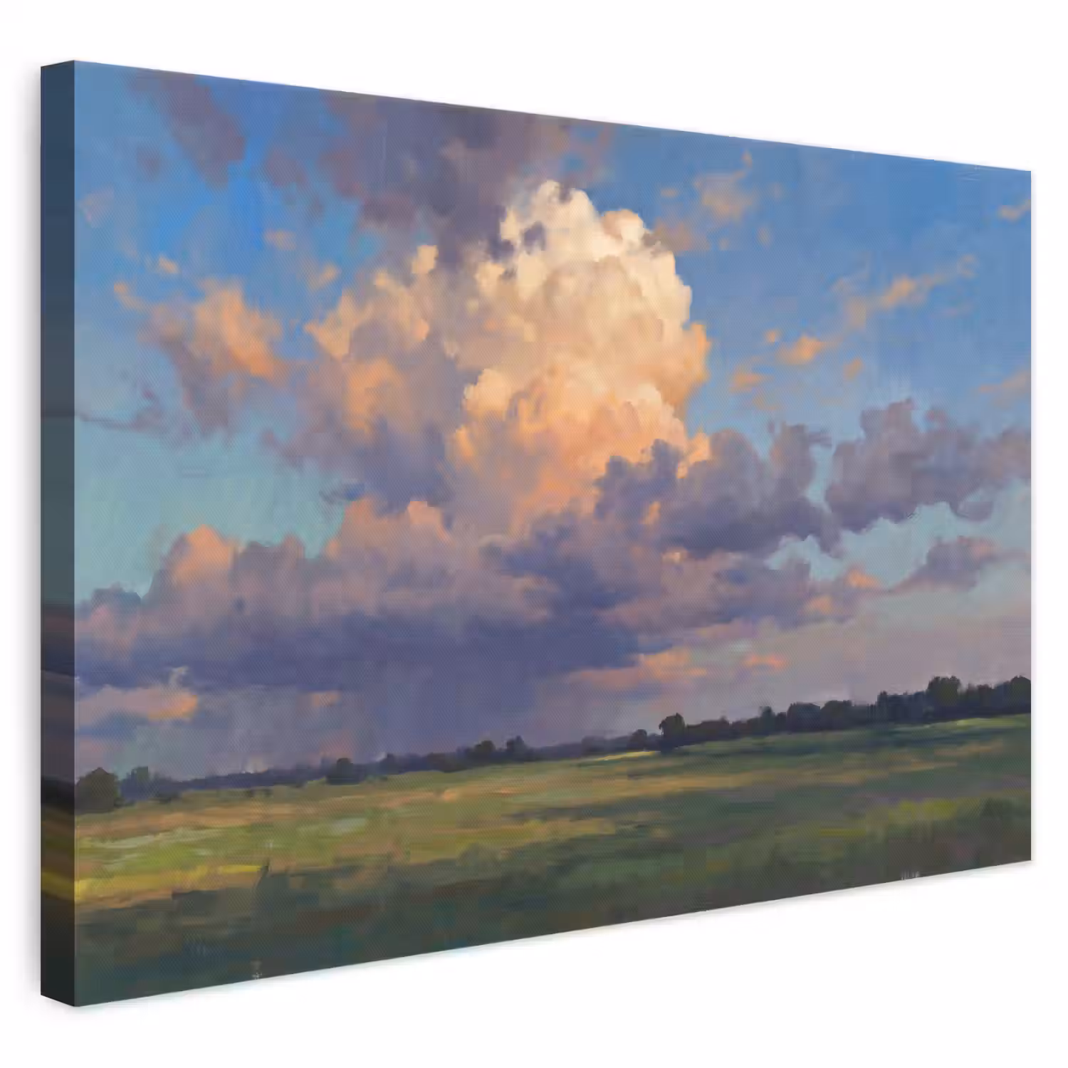 Lucht - Wolken - Landschap - Modern - Oranje canvas 2cm klein -3d