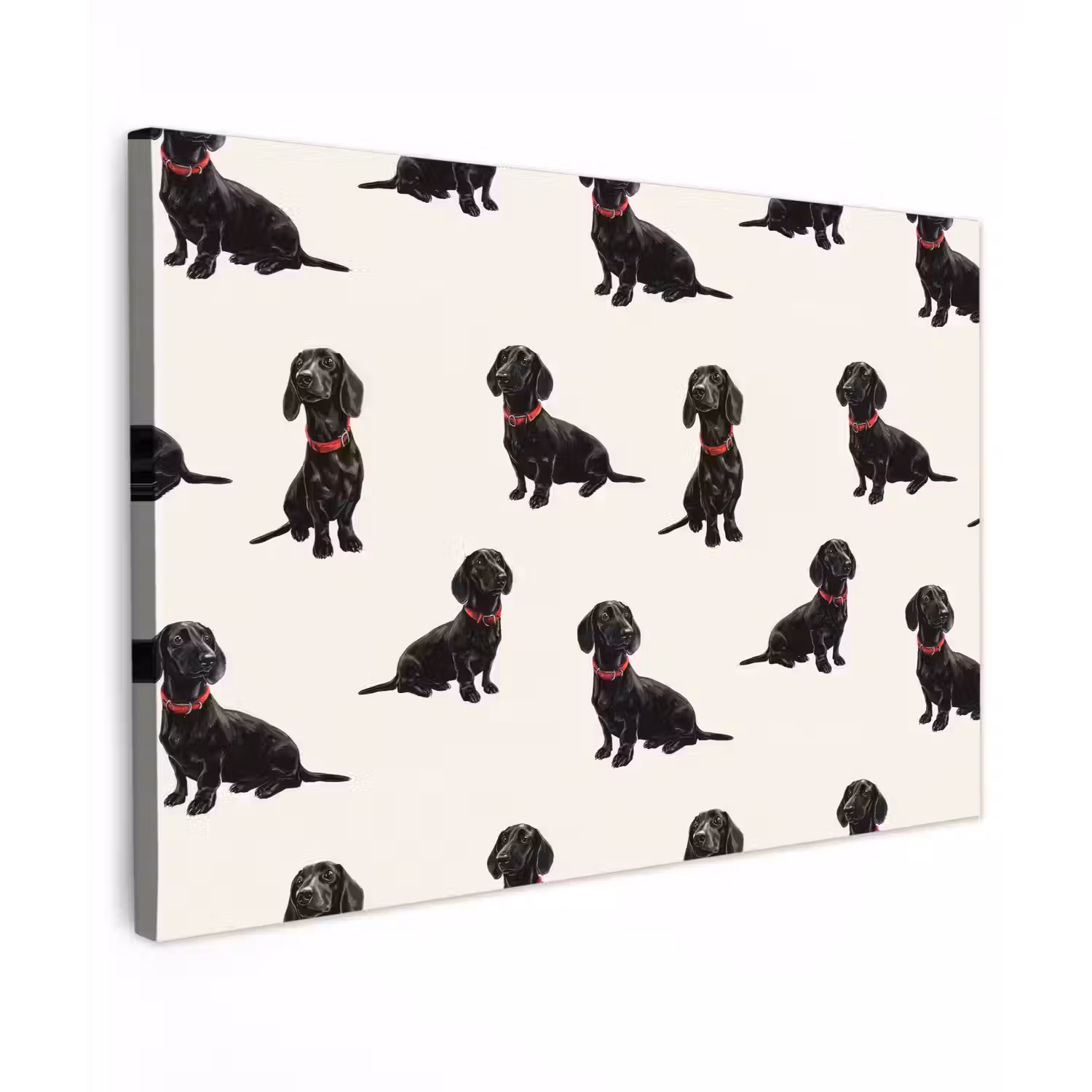 Hond - Patroon - Zwart canvas 2cm klein 34 -z3d