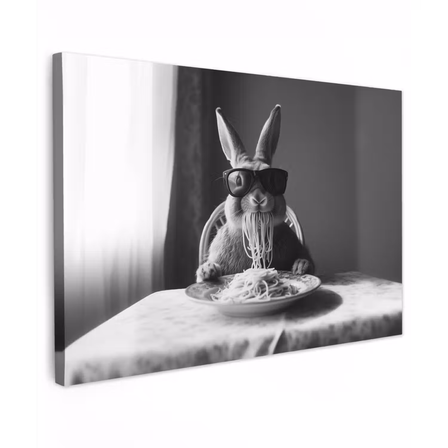 Konijn - Bunny - Zonnebril - Tafelkleed - Pasta - Schattig canvas 2cm klein -z3d