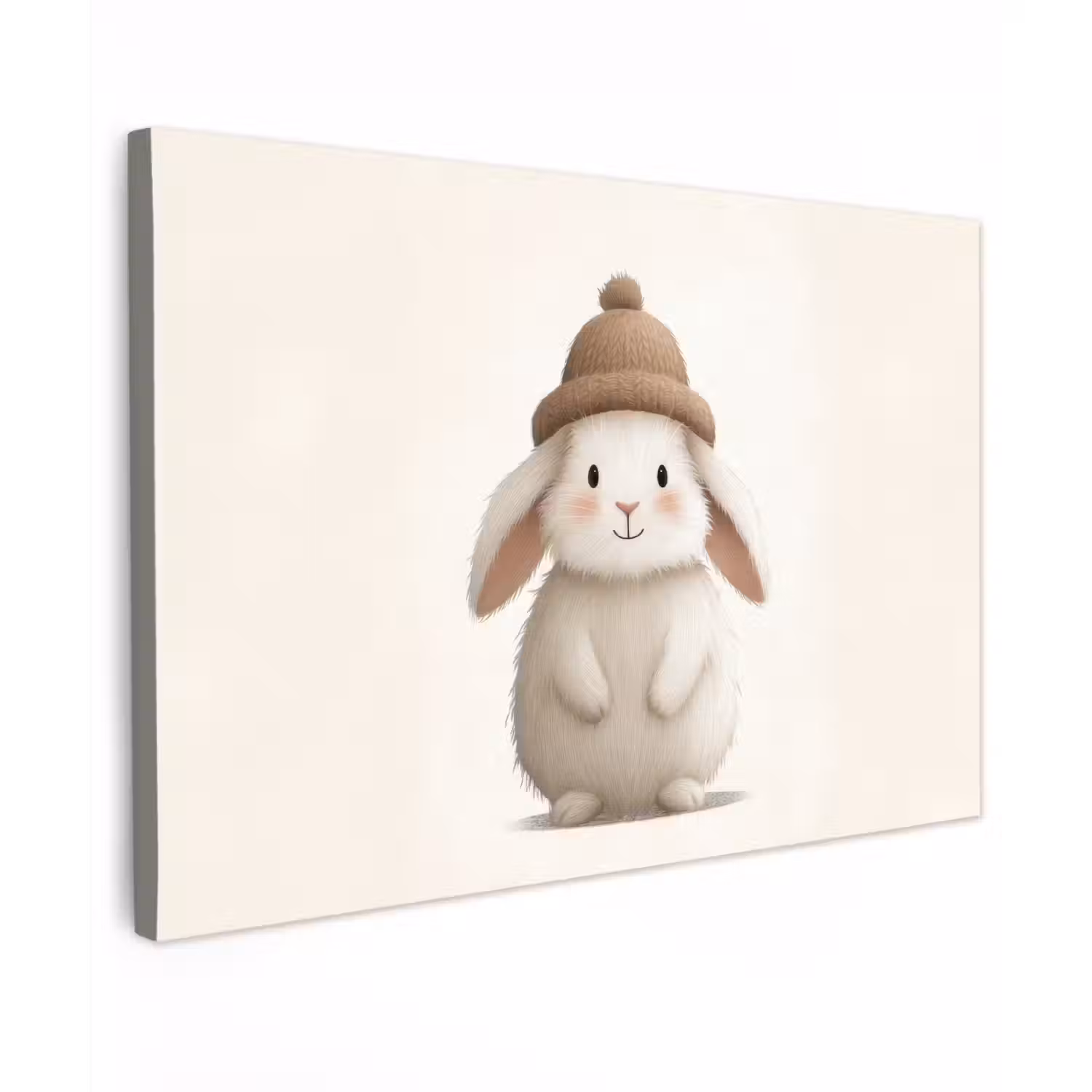 Konijn - Muts - Oren - Beige canvas 2cm klein -z3d