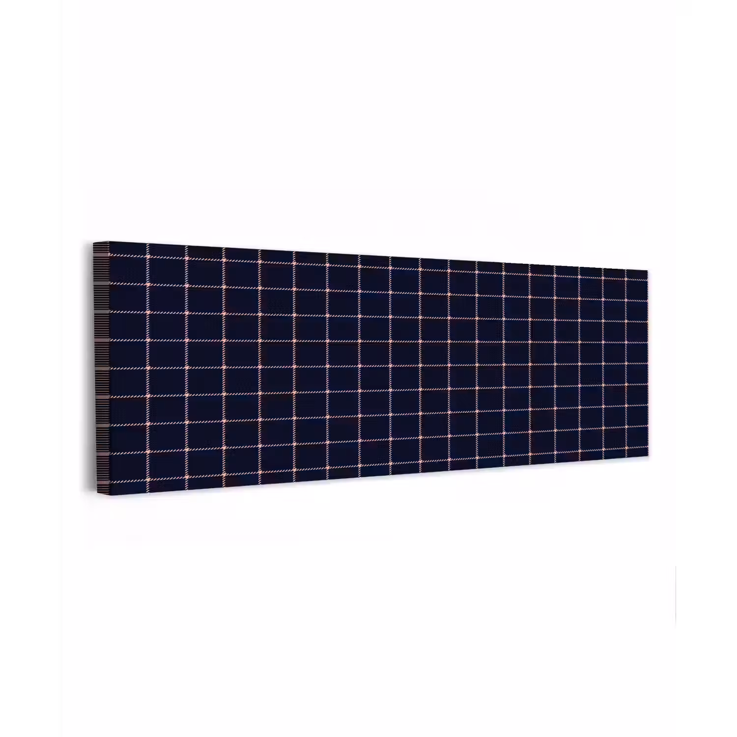 Plaid - Patroon - Blauw - Roze canvas 2cm klein 828 -z3d