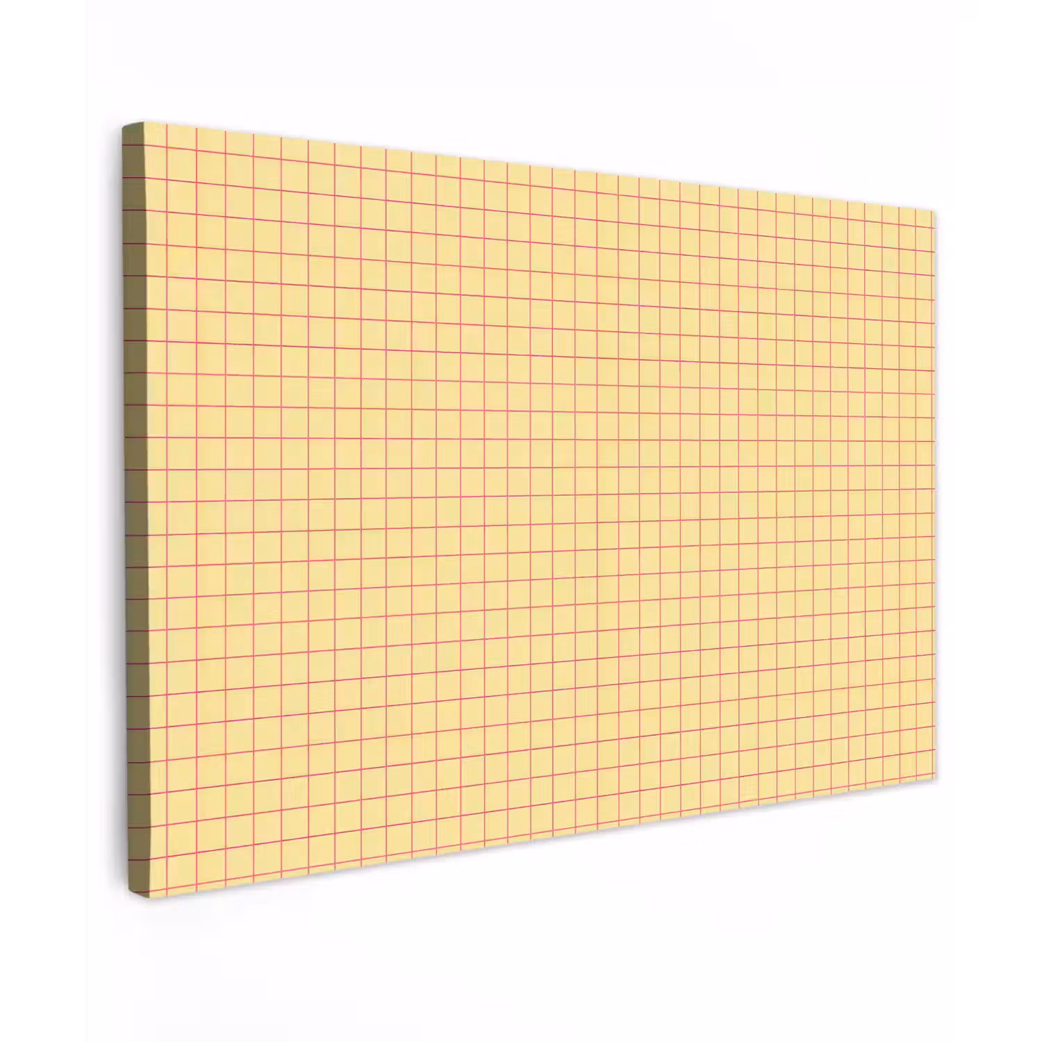 Ruitjes - Grid - Minimalistisch - Geel - Roze canvas 2cm klein 34 -z3d