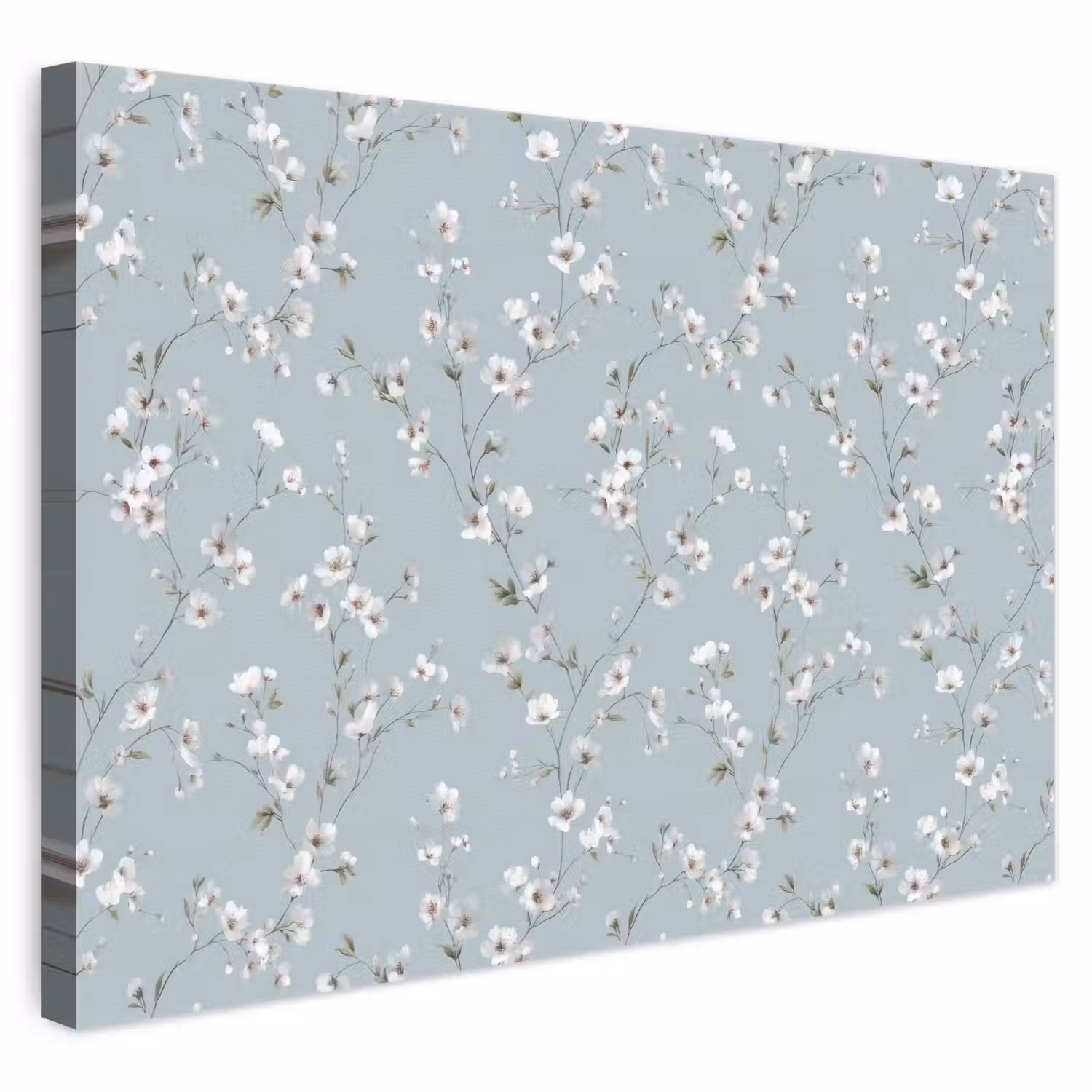 Klassiek - Bloemen - Blauw canvas 2cm klein 34 -3d