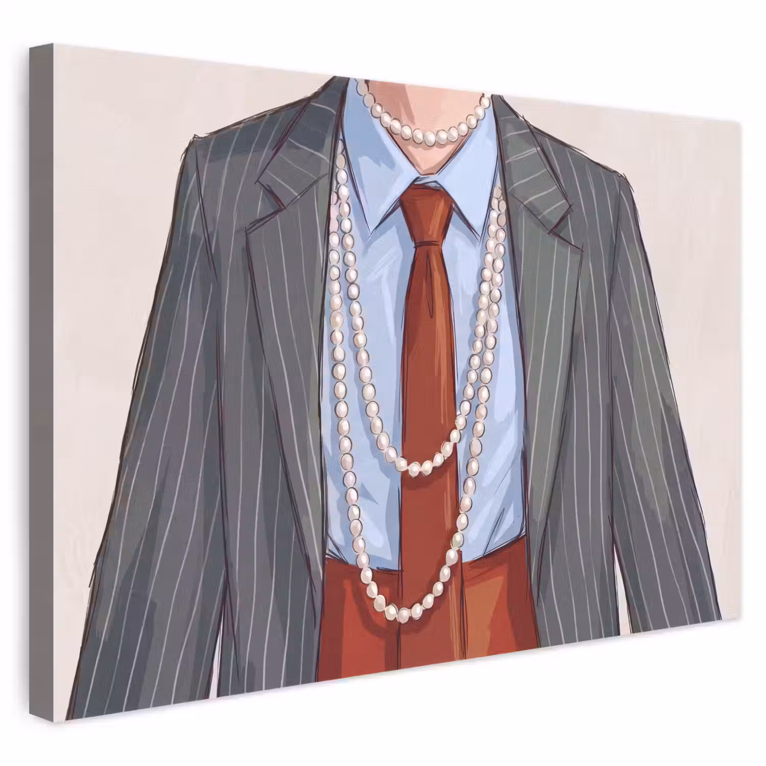 Kleding - Strik - Parels - Klassiek - Mode canvas 2cm klein -3d