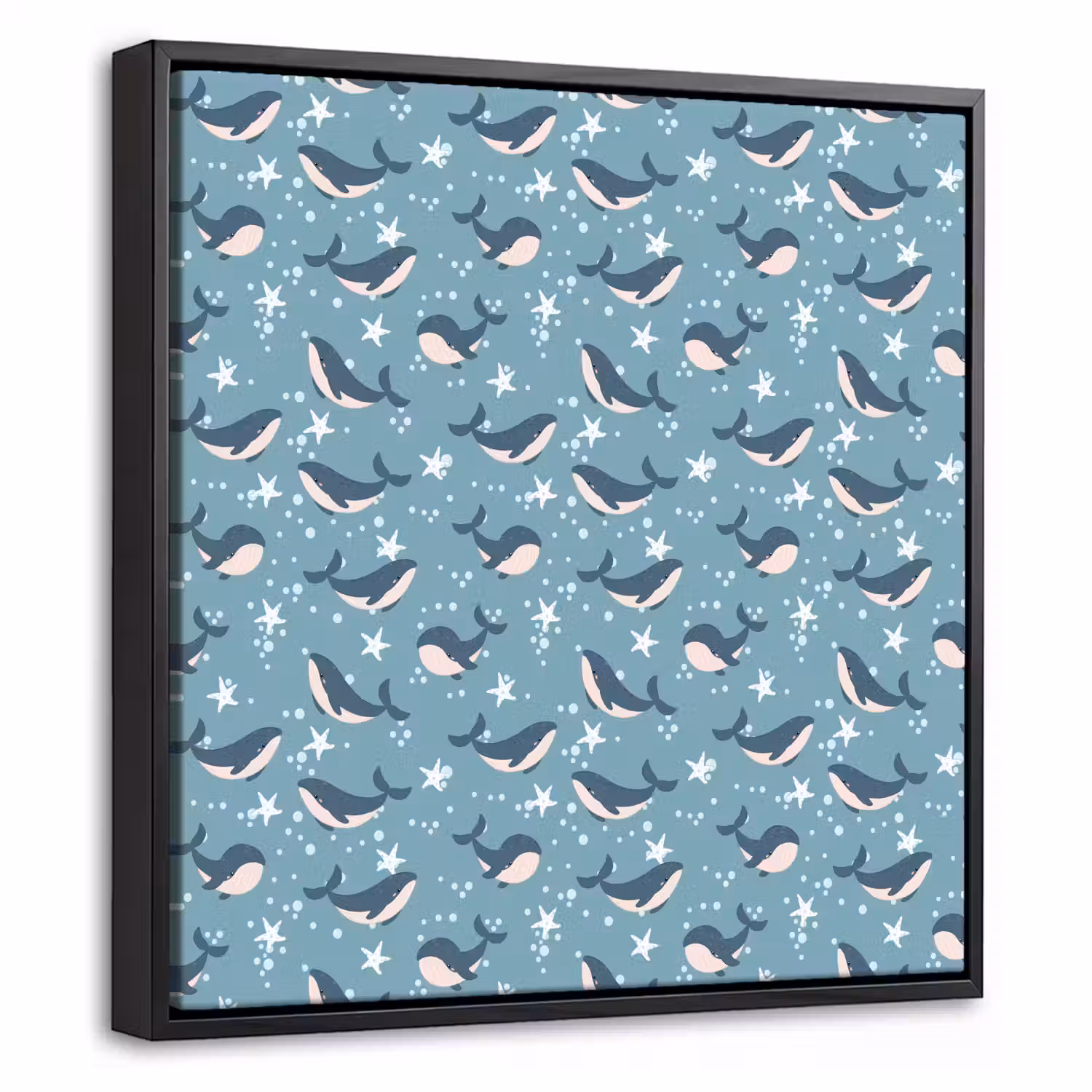 Klein - Oceaan - Walvis - Zeester Canvas met baklijst klein 1124 -threedimensional_3d_global