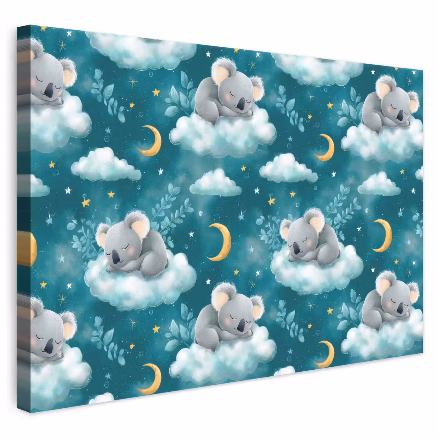 Koala's - Betoverend - Blauw canvas 2cm klein 34 -3d