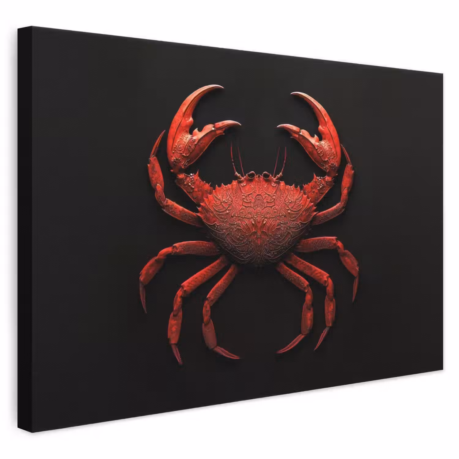 Krab - Rood - Vissen - Schaaldieren canvas 2cm klein -3d