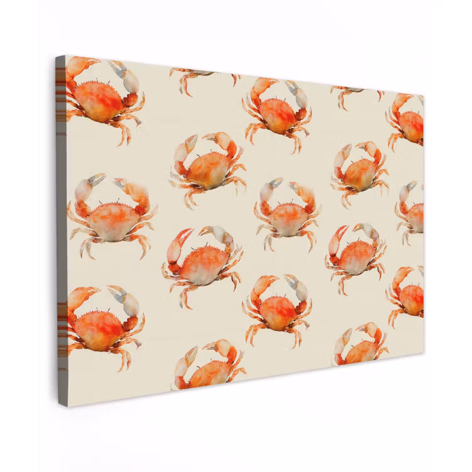 Krabben - Patroon - Oranje canvas 2cm klein 34 -z3d