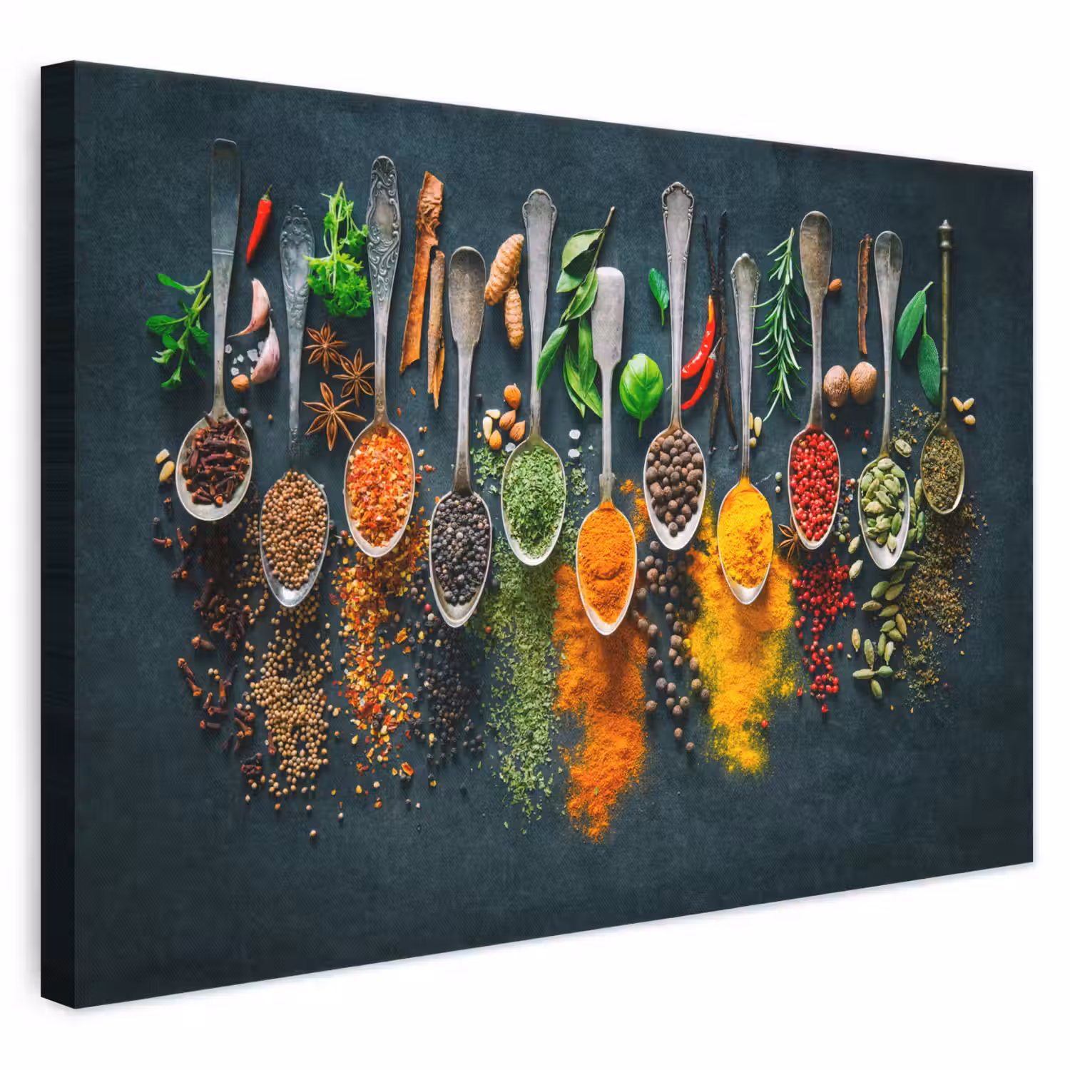 Kruiden - Specerijen - Lepels canvas 2cm klein -3d