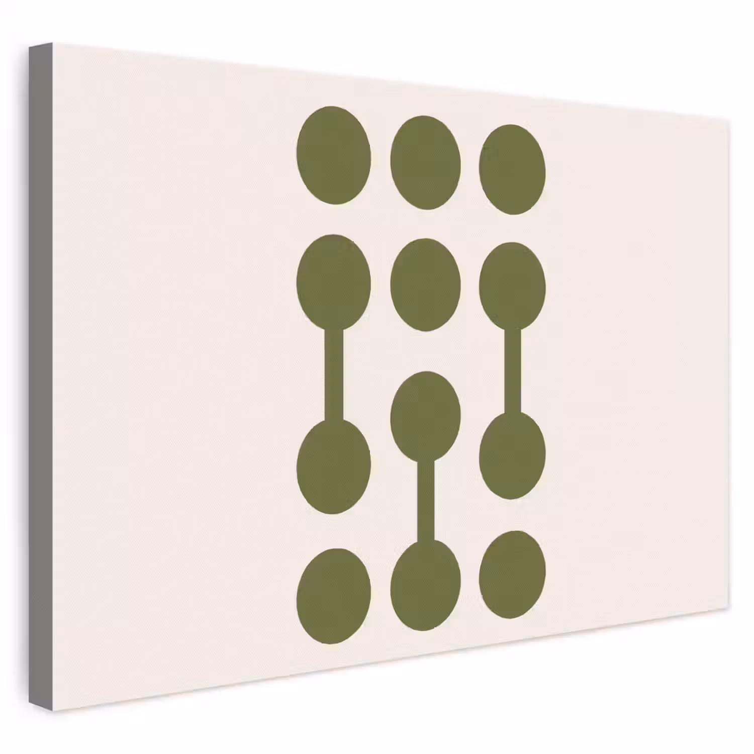 Cirkels - Geometrisch - Abstract - Modern - Groen canvas 2cm klein -3d