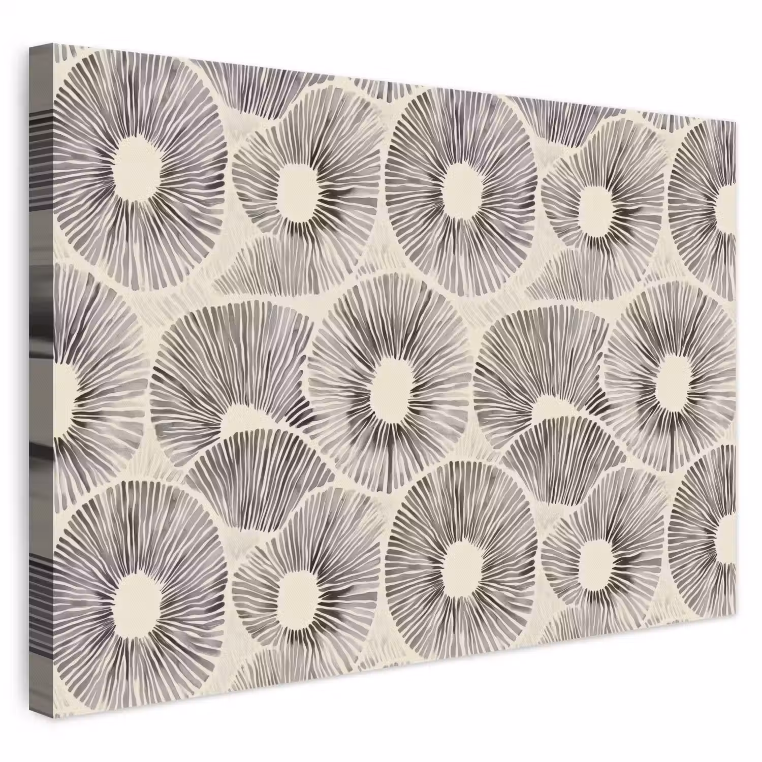 Cirkels - Patroon - Zwart canvas 2cm klein 34 -3d