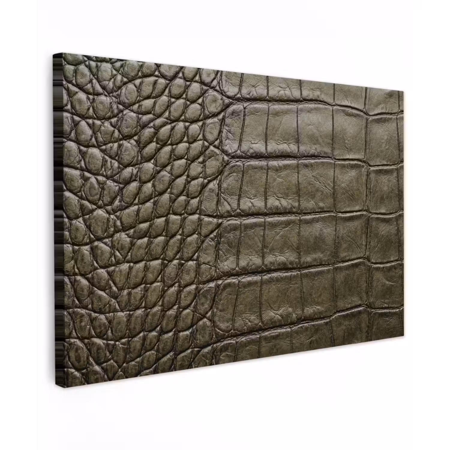 Krokodillenleer - Structuur - Groen canvas 2cm klein -z3d